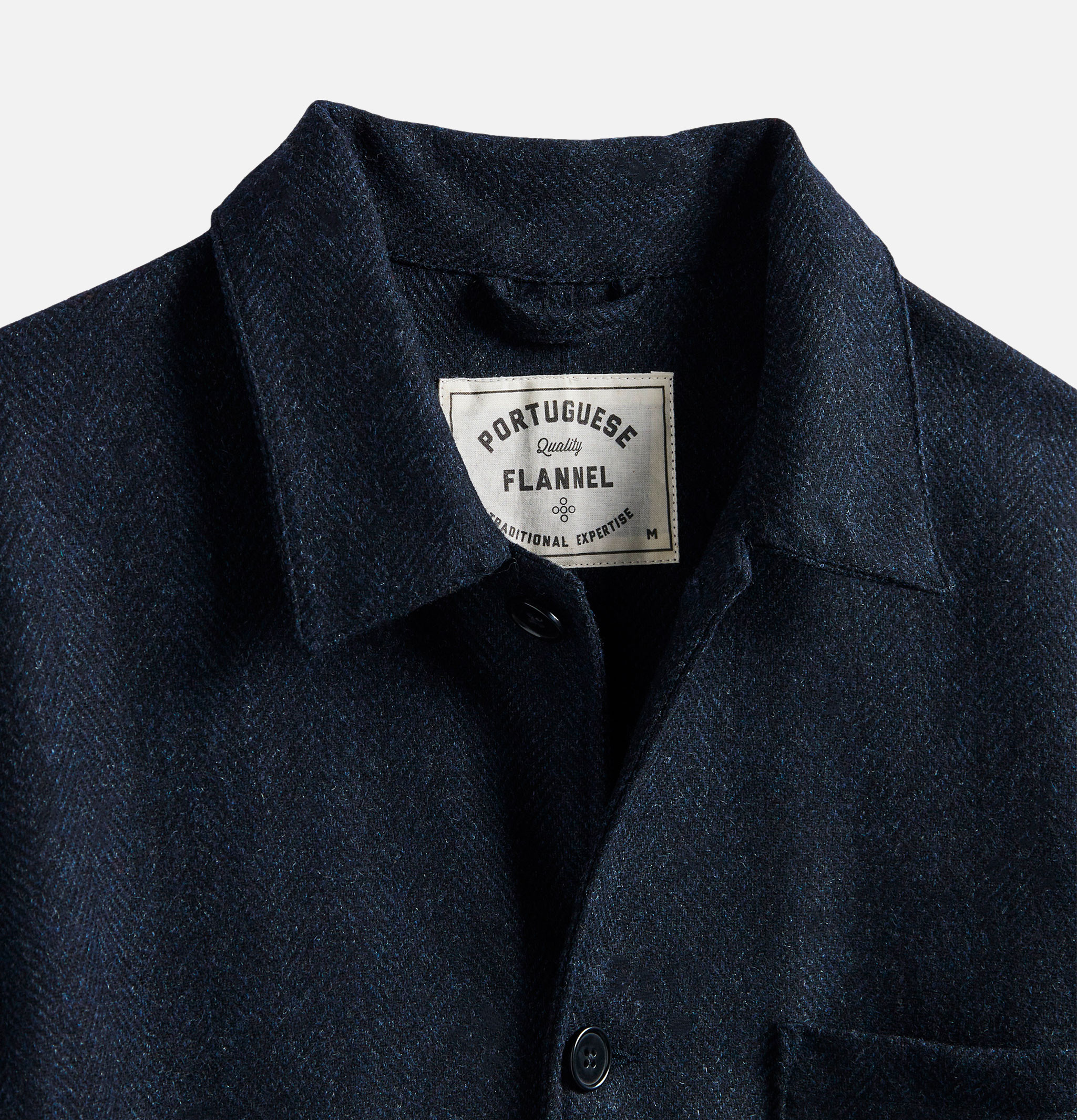 Veste Portuguese Flannel Labura Herringbone Navy