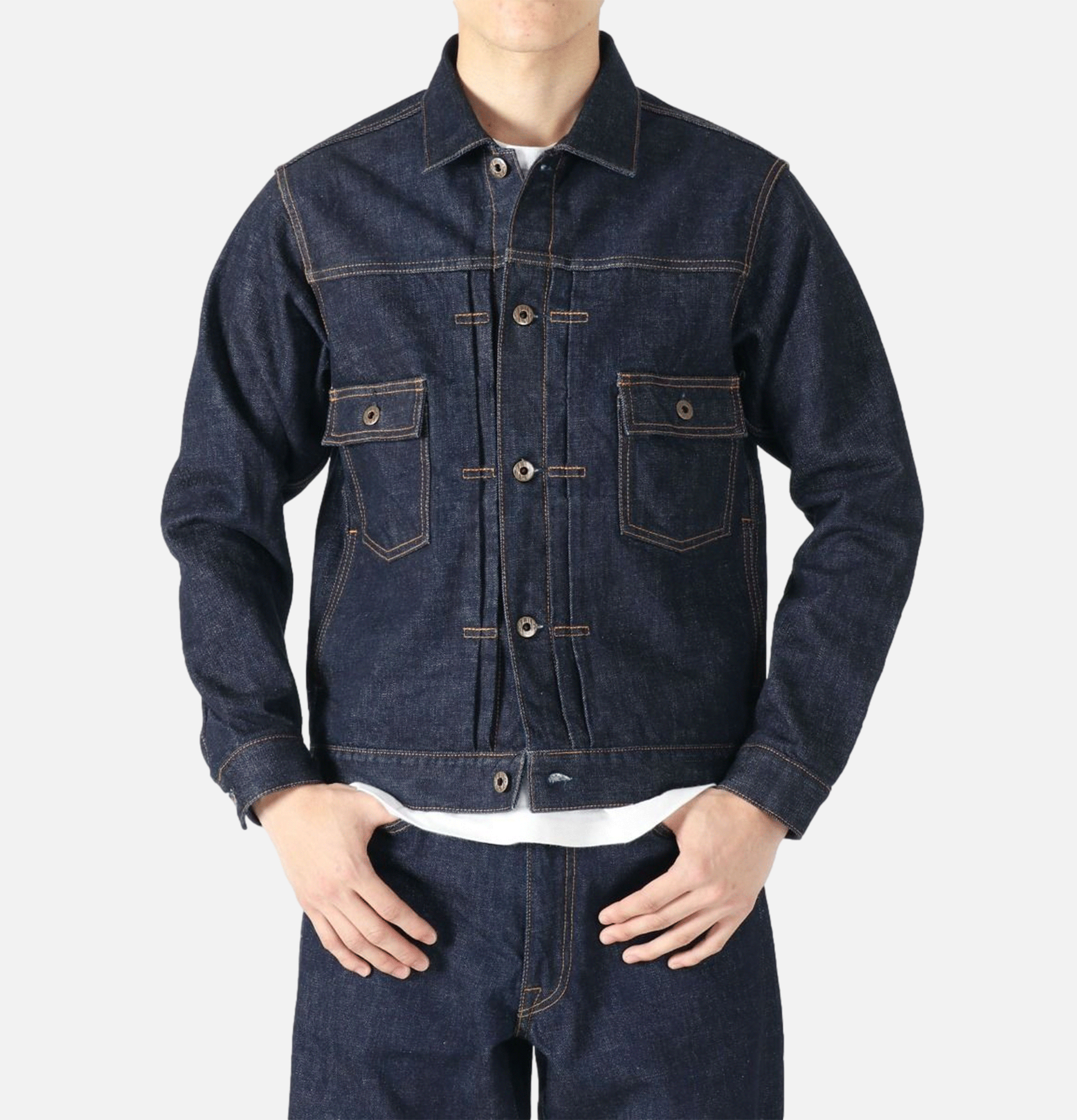 Veste en Jean Japan Blue Type 2 14.8oz Denim Onewash