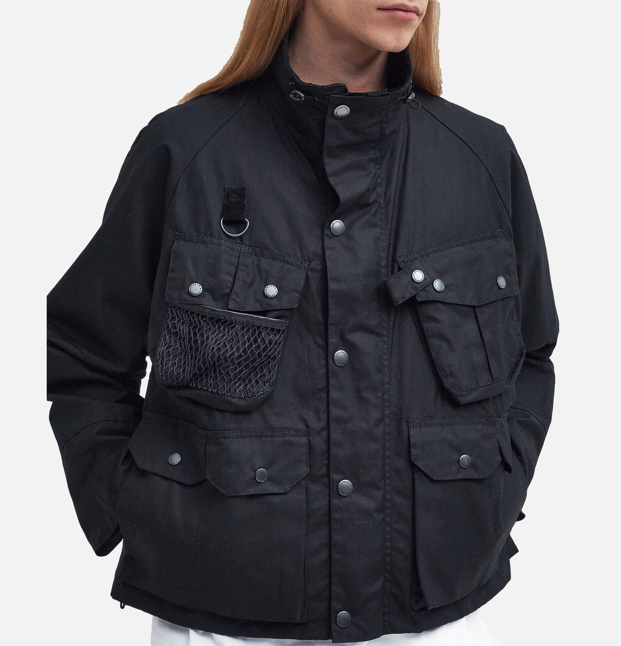 Modified Dryfly Wax Veste Barbour Noire