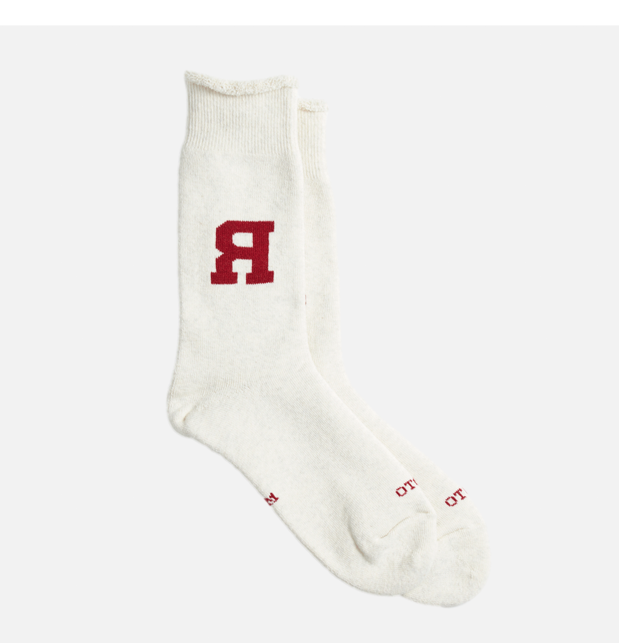 Rototo Raffy Sweat Socks Dark Red