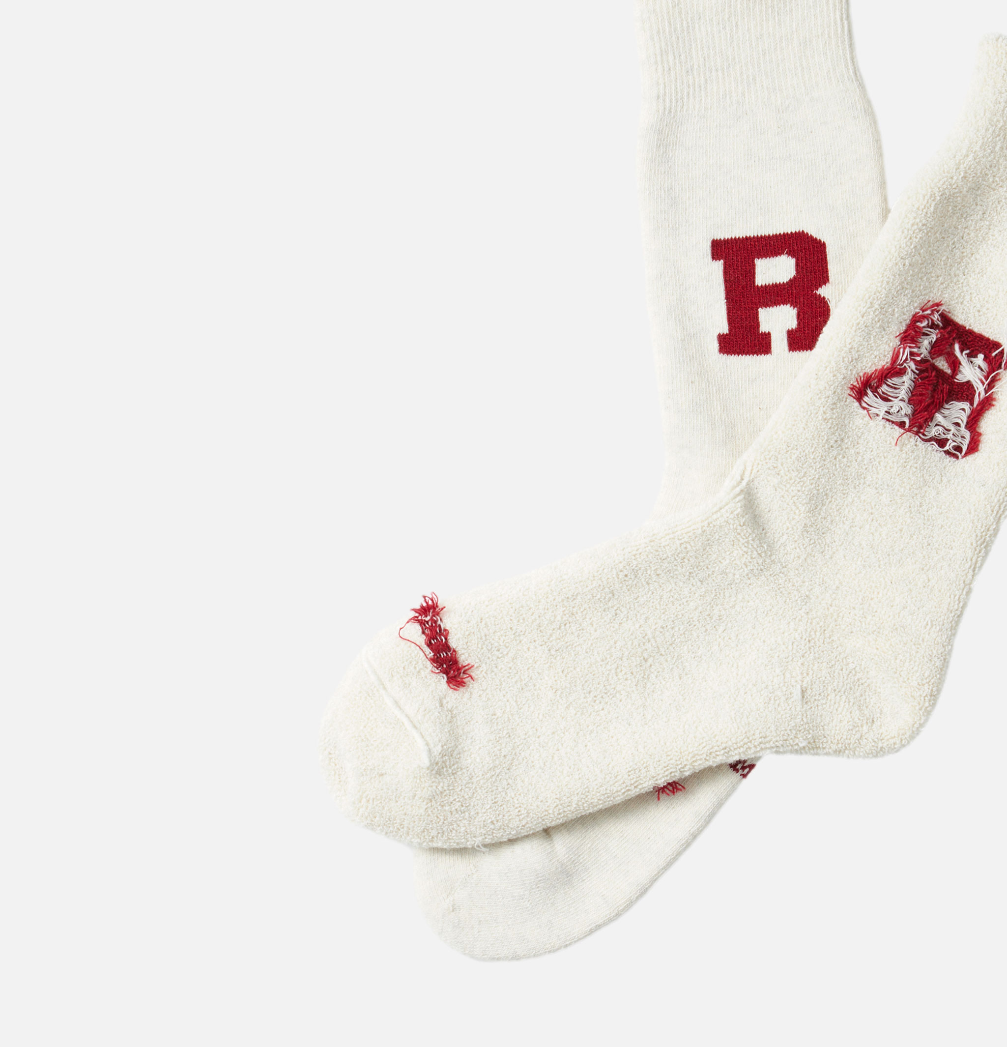 Rototo Raffy Sweat Socks Dark Red