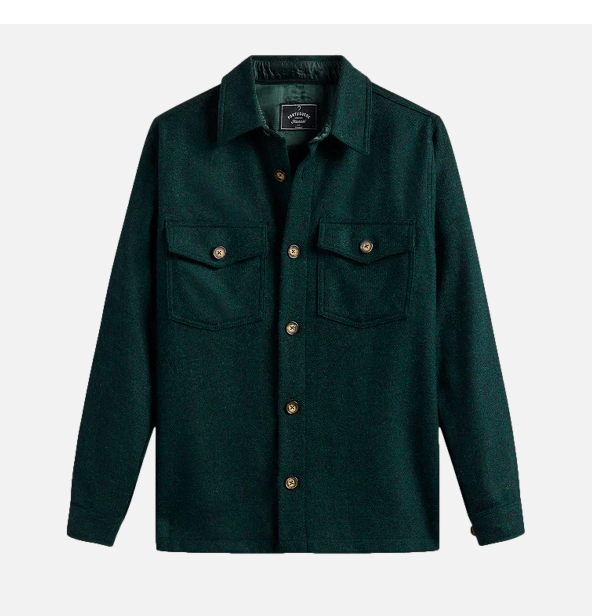 Surchemise Portuguese Flannel Wool Field Verte