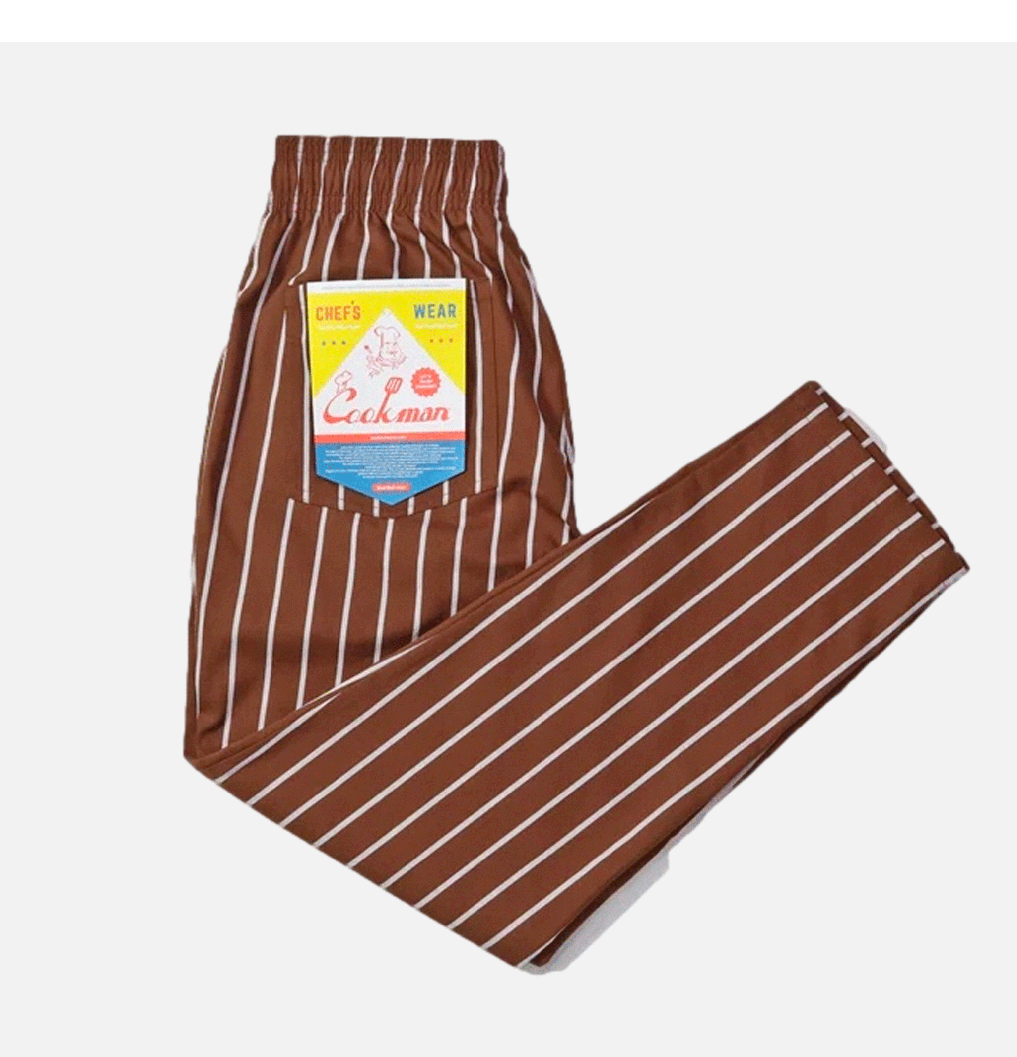 Cookman Chef Pant Stripe Sequoia Brown