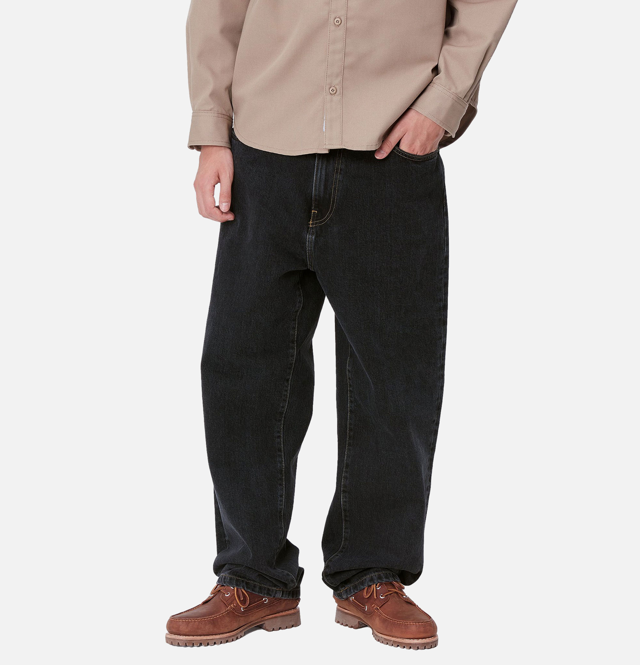 Carhartt WIP Aaron Pant Black Stone Washed