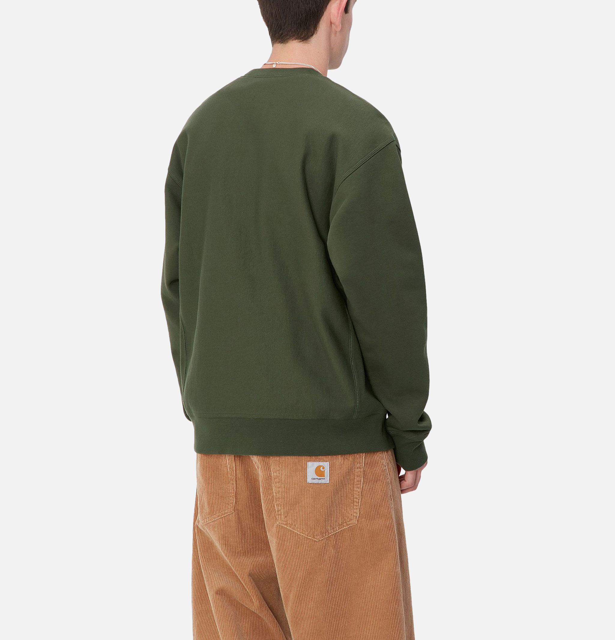 Carhartt WIP American Script Sweat Tarragon