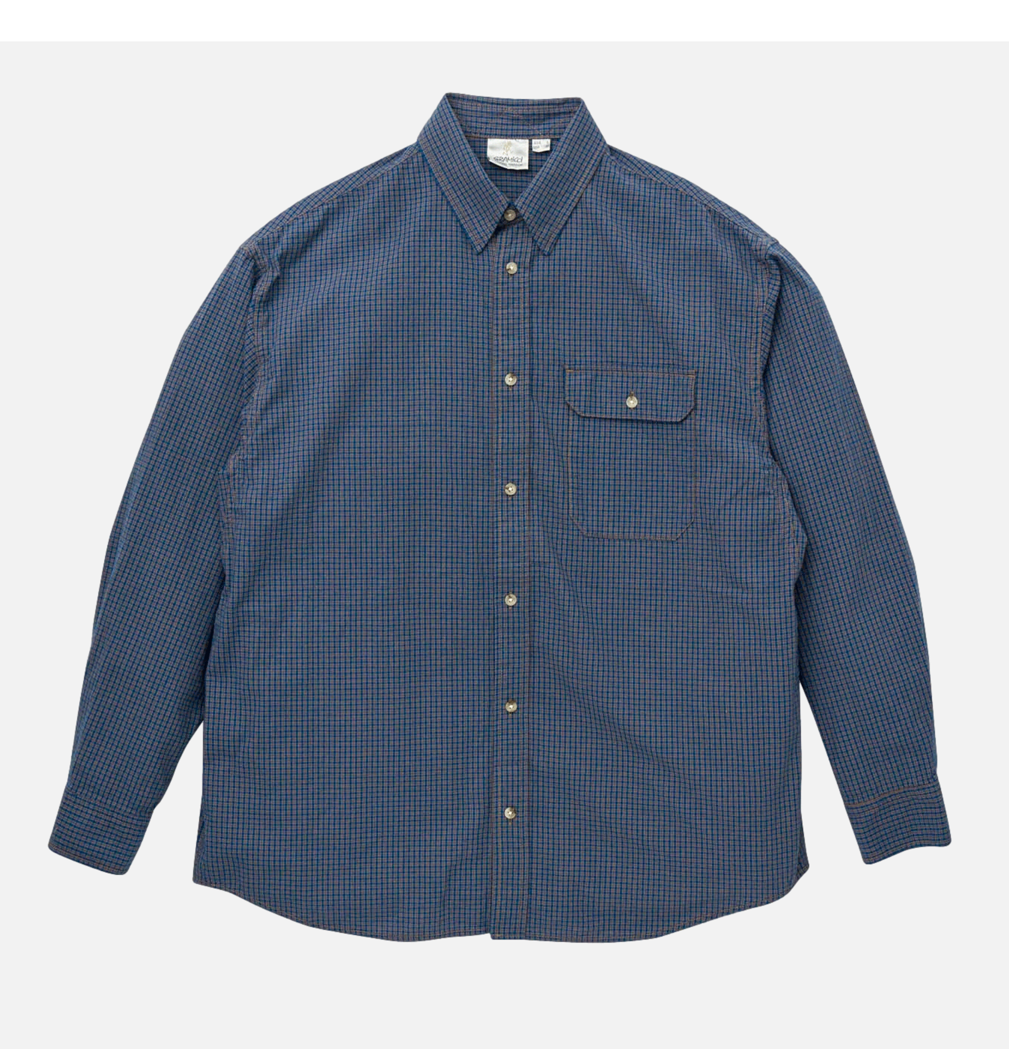 Gramicci Checkered Stance Shirt Navy