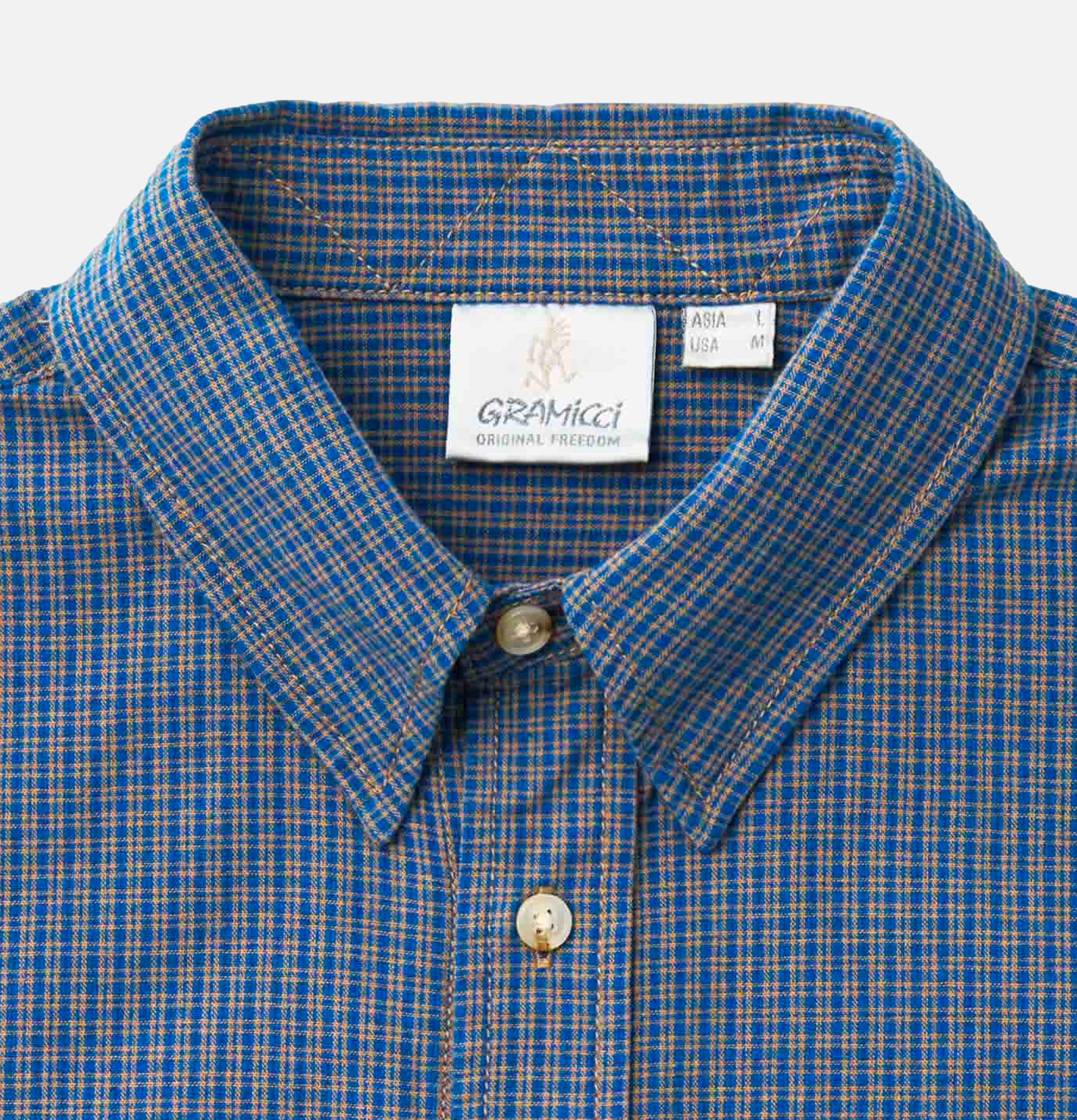 Gramicci Checkered Stance Shirt Navy