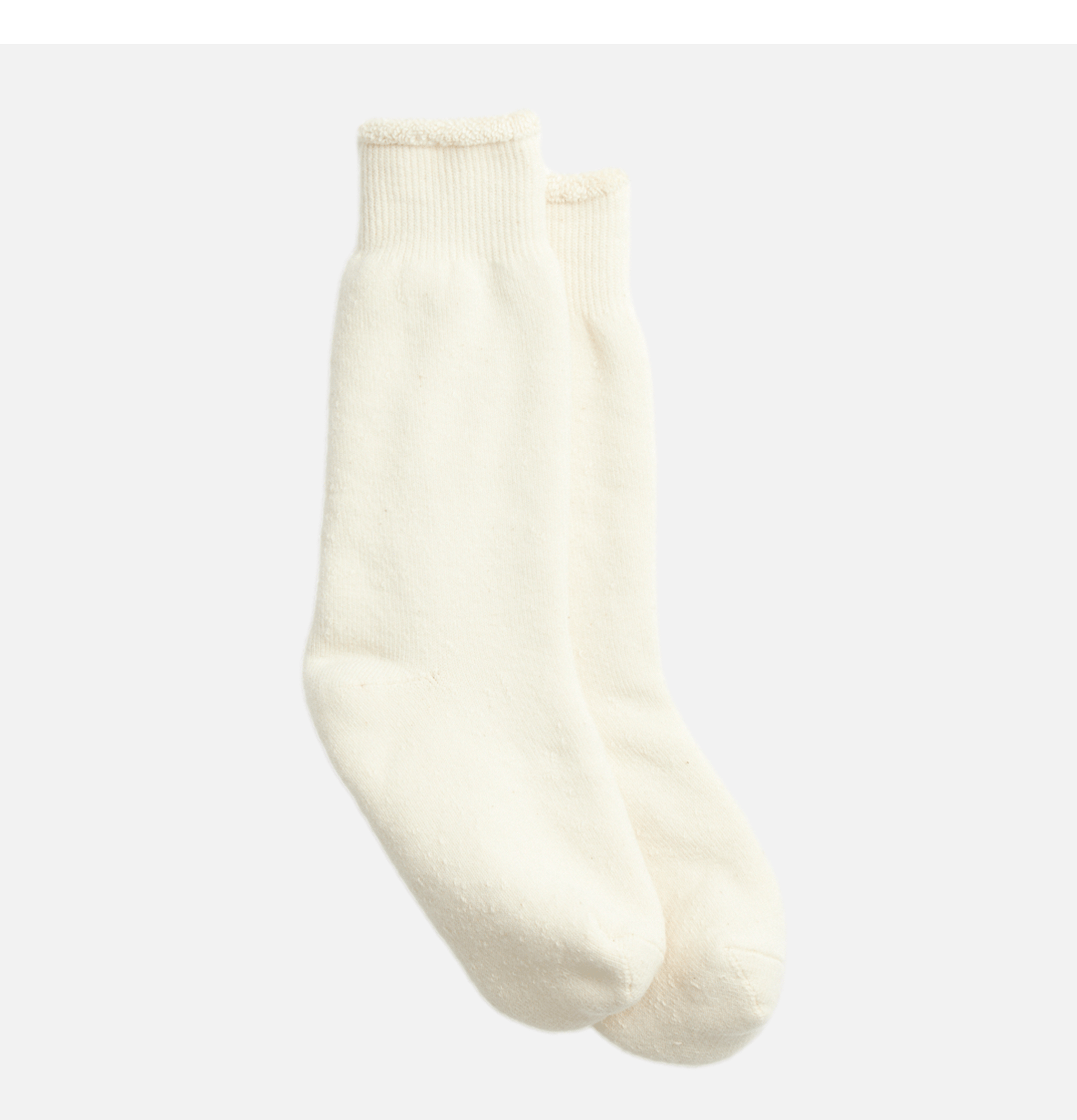 Chaussettes Rototo Japan Double Face Ivory.