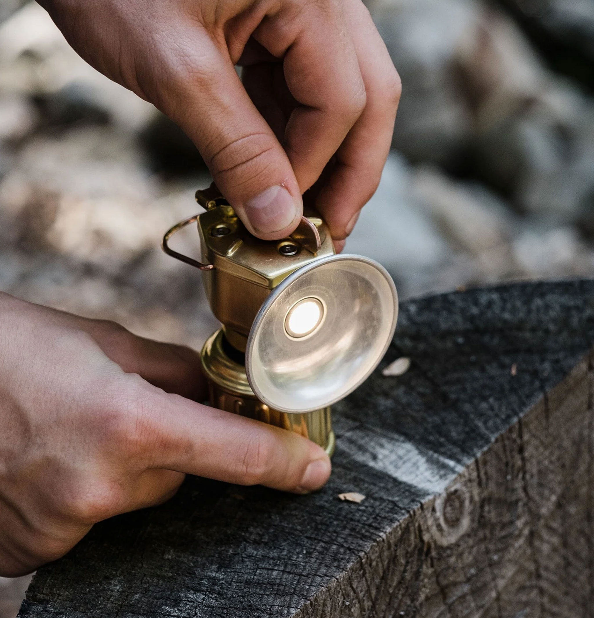 Barebones Miners Lantern Brass