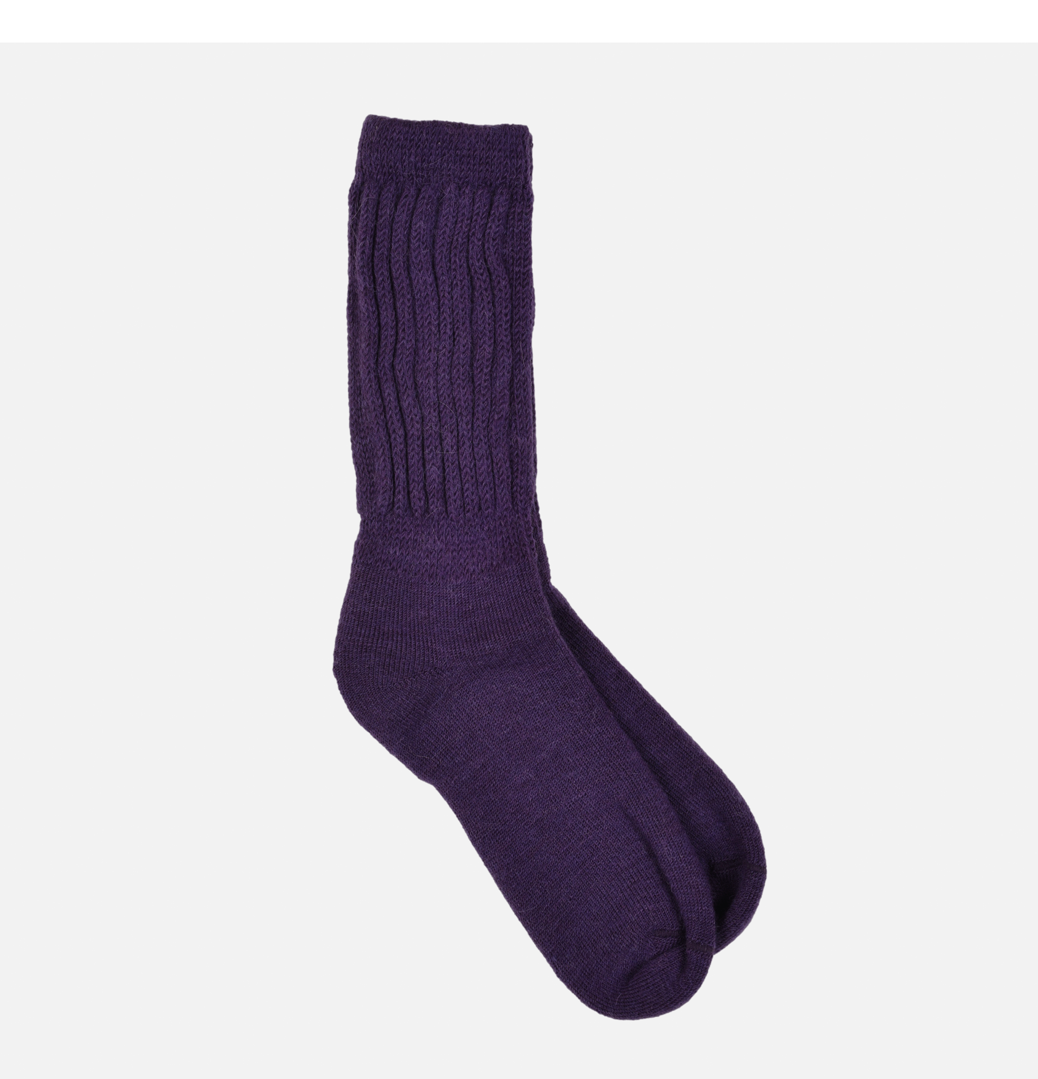 CHAMULA Chaussettes Alpaga Loose Rib Sox Violet