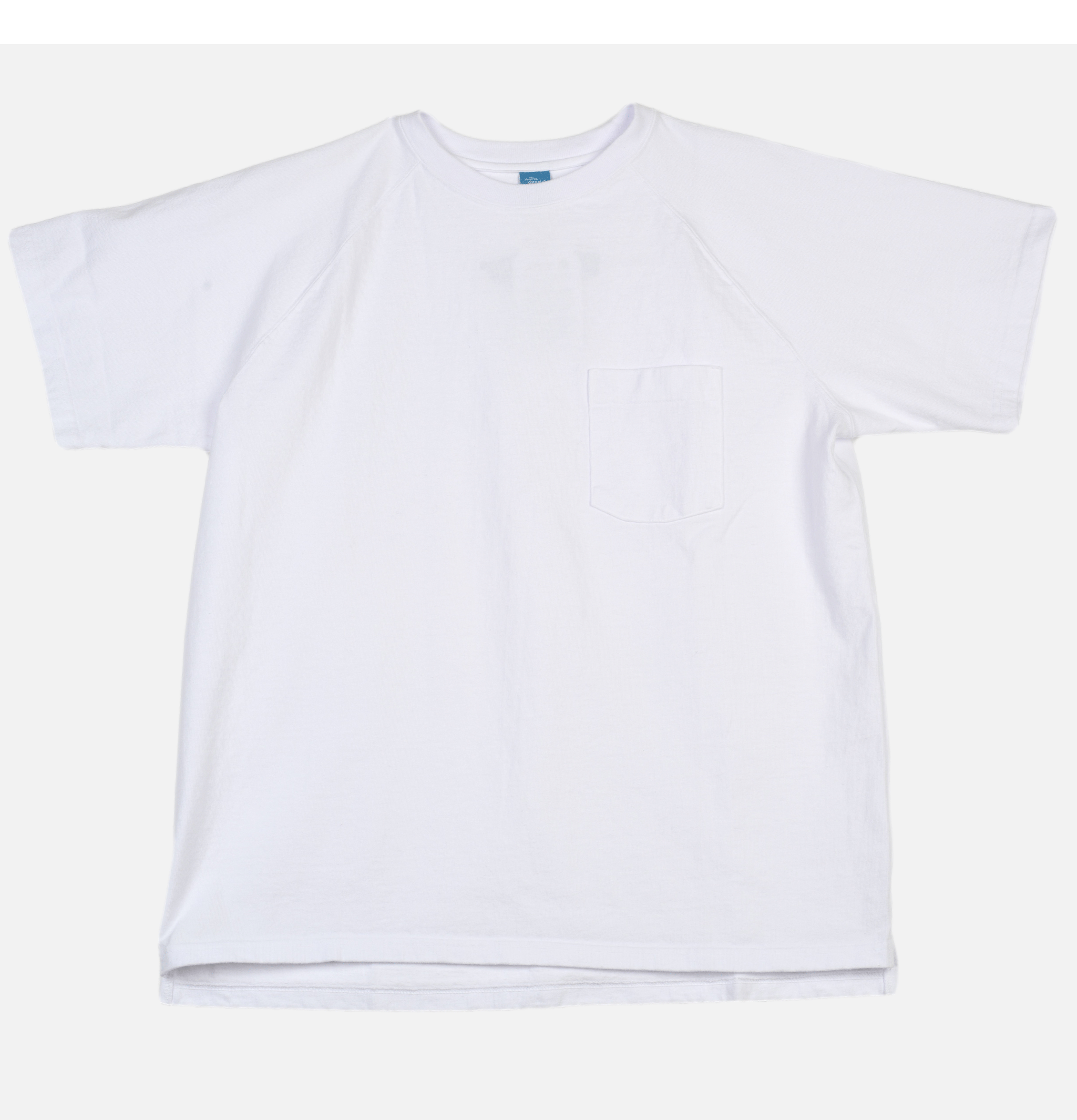 Good On Japan Heavy Raglan Pocket Tee White.