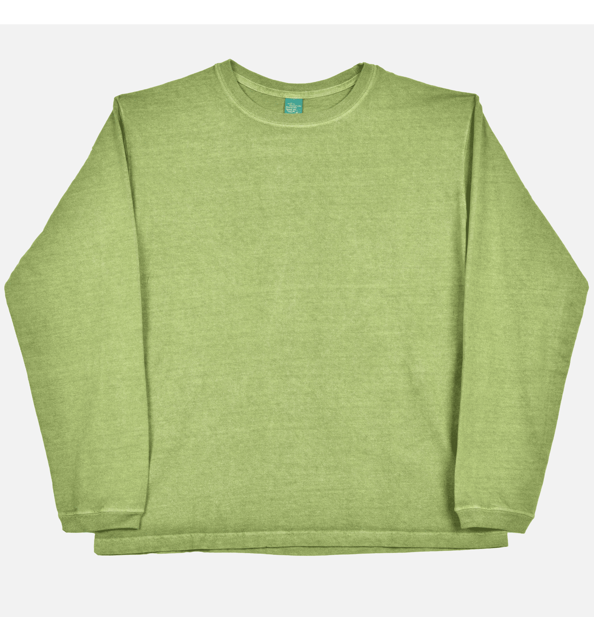 Good On Japan Long Sleeve Crew Tee Matcha.