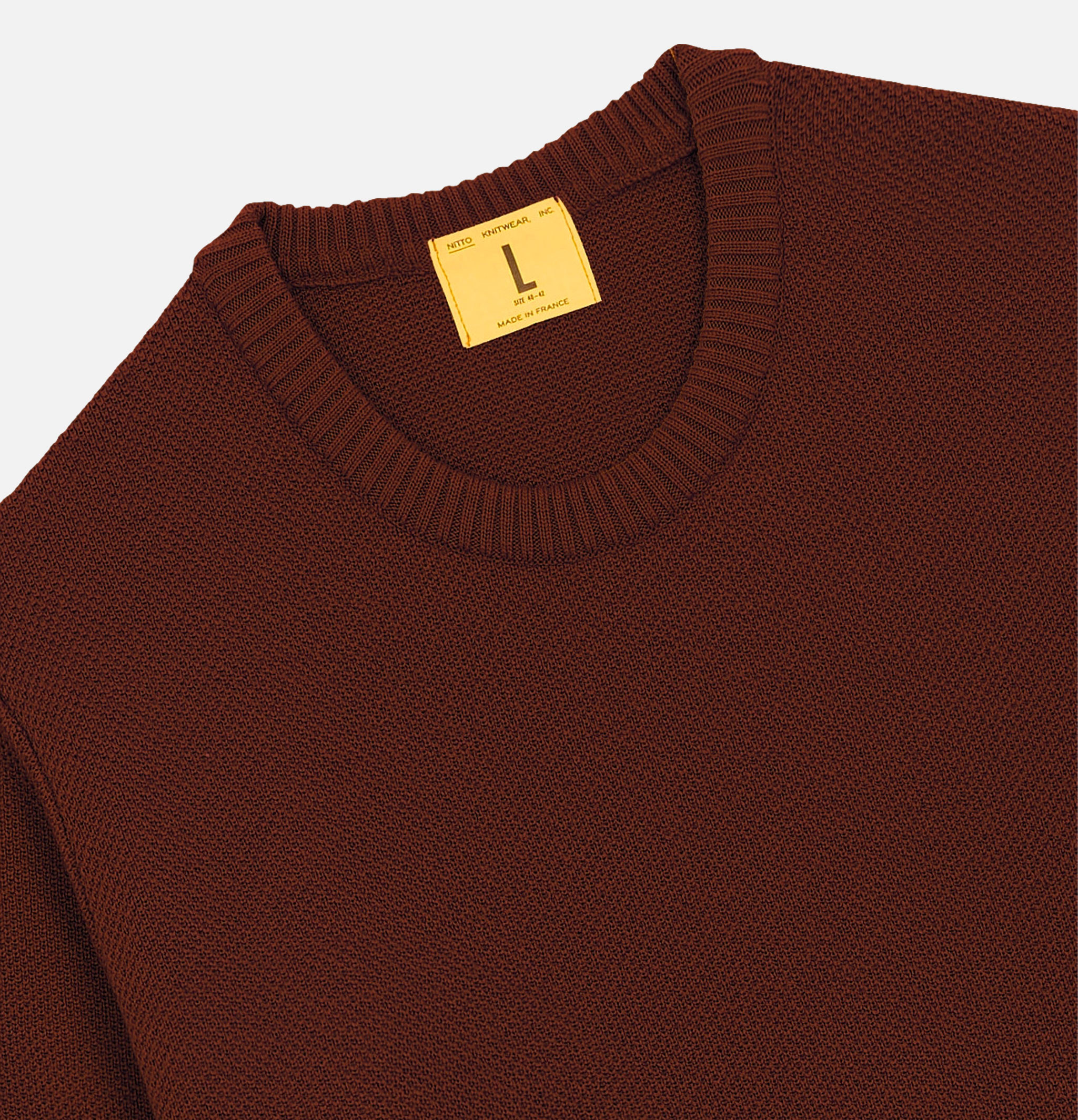 Nitto Knitwear Youri Round Neck Sweater Brick