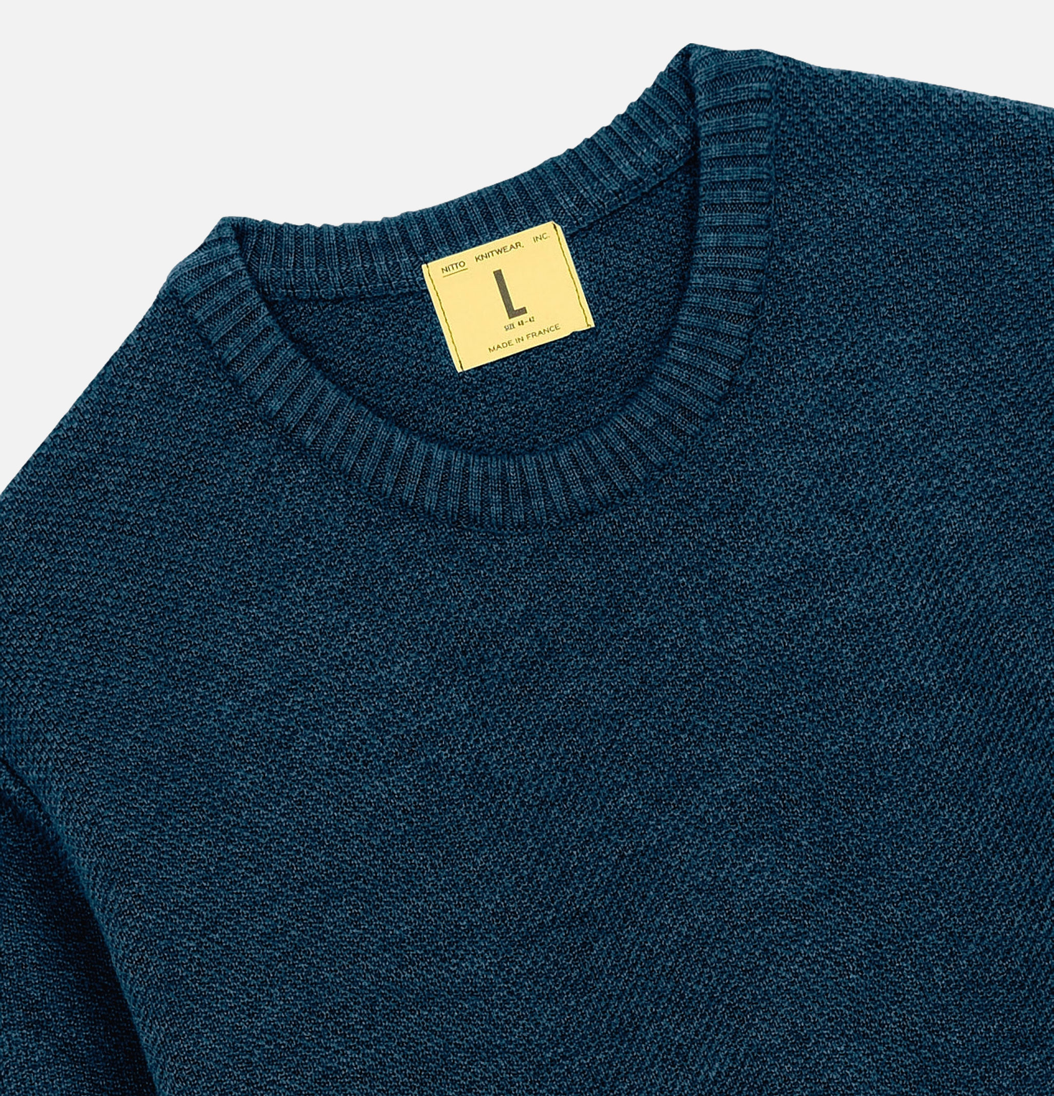 Nitto Knitwear Youri Round Neck Sweater Blue Jeans