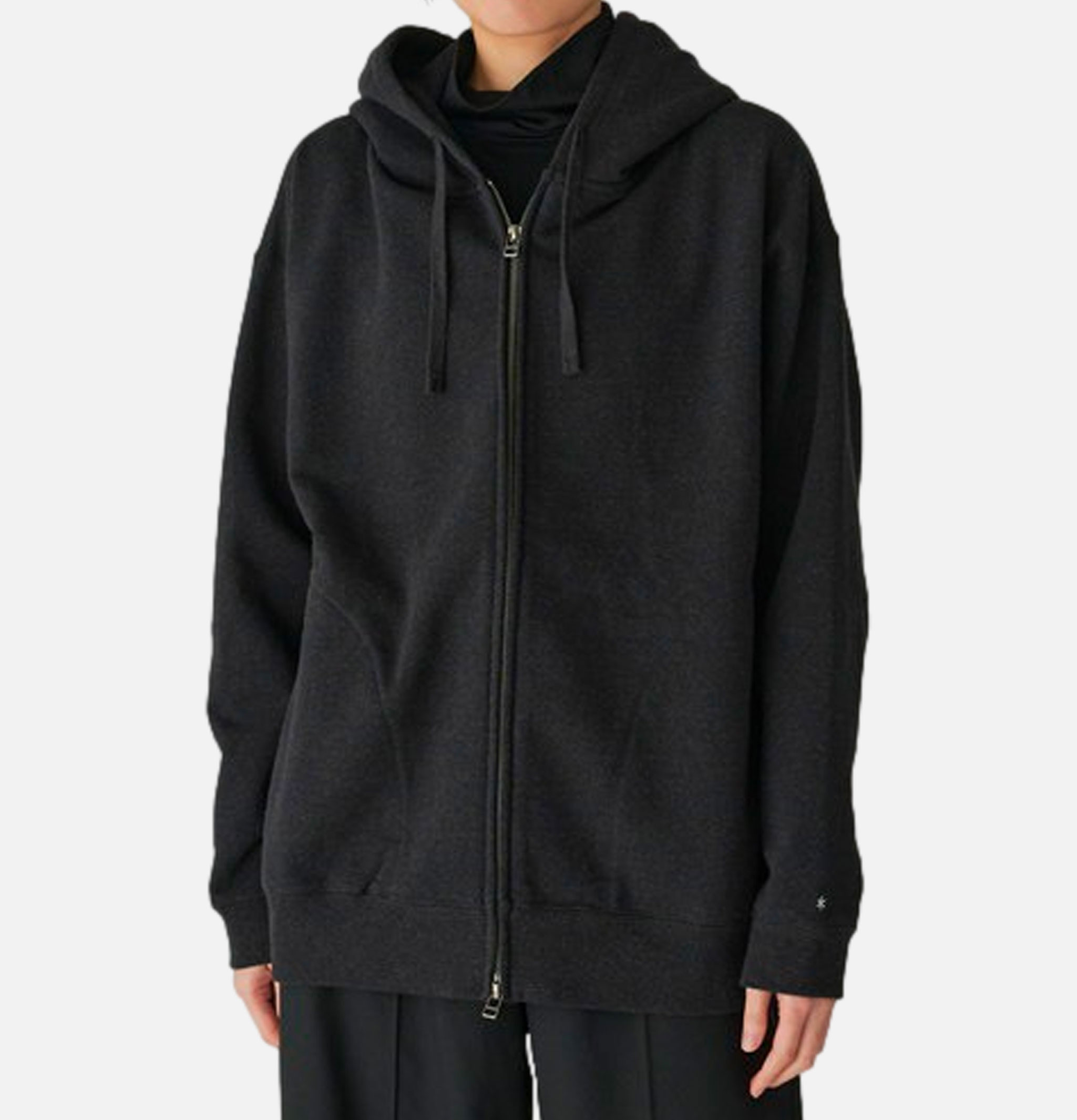 Snow Peak Recycled Cotton Zipup Hoodie Noir