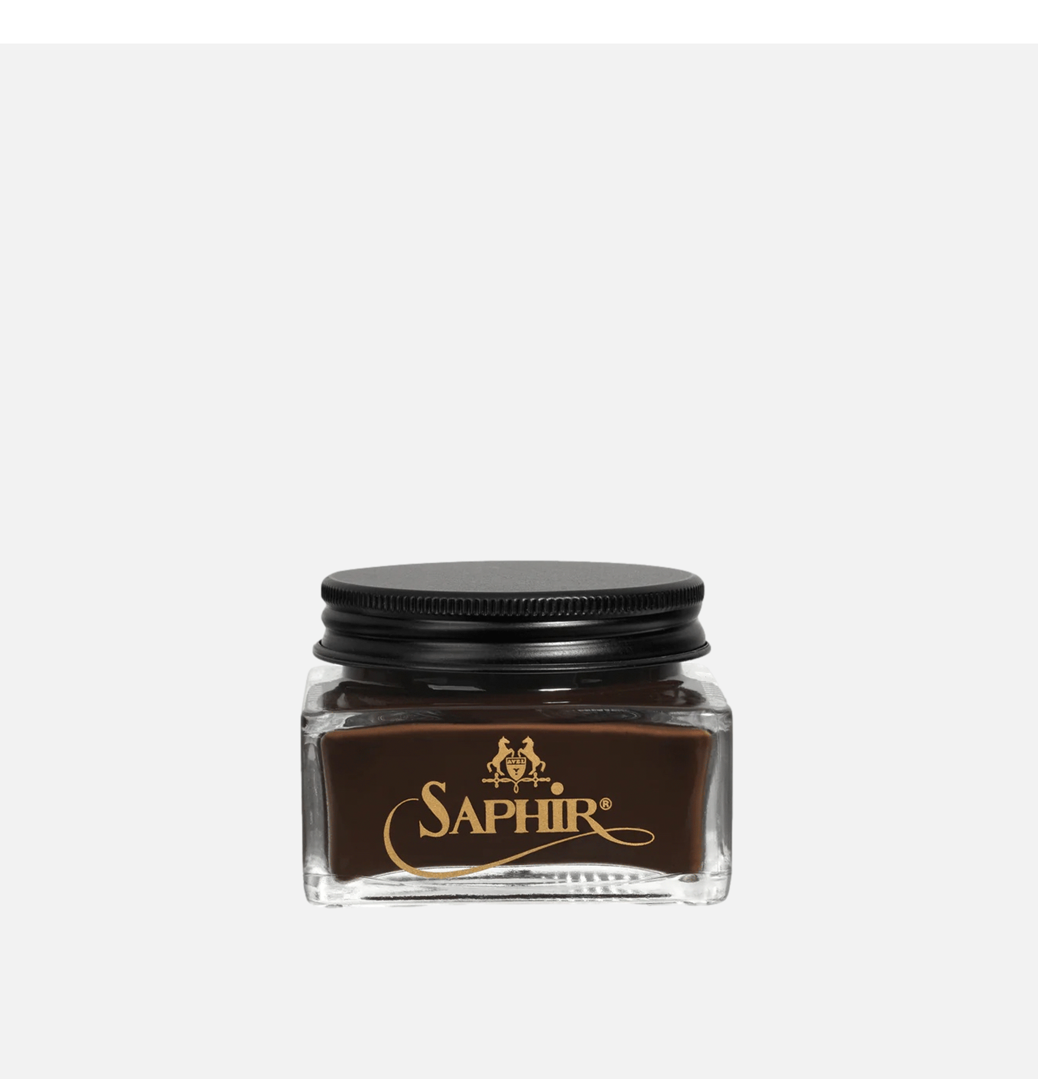 Saphir Crème Cuir Gras Marron Foncé