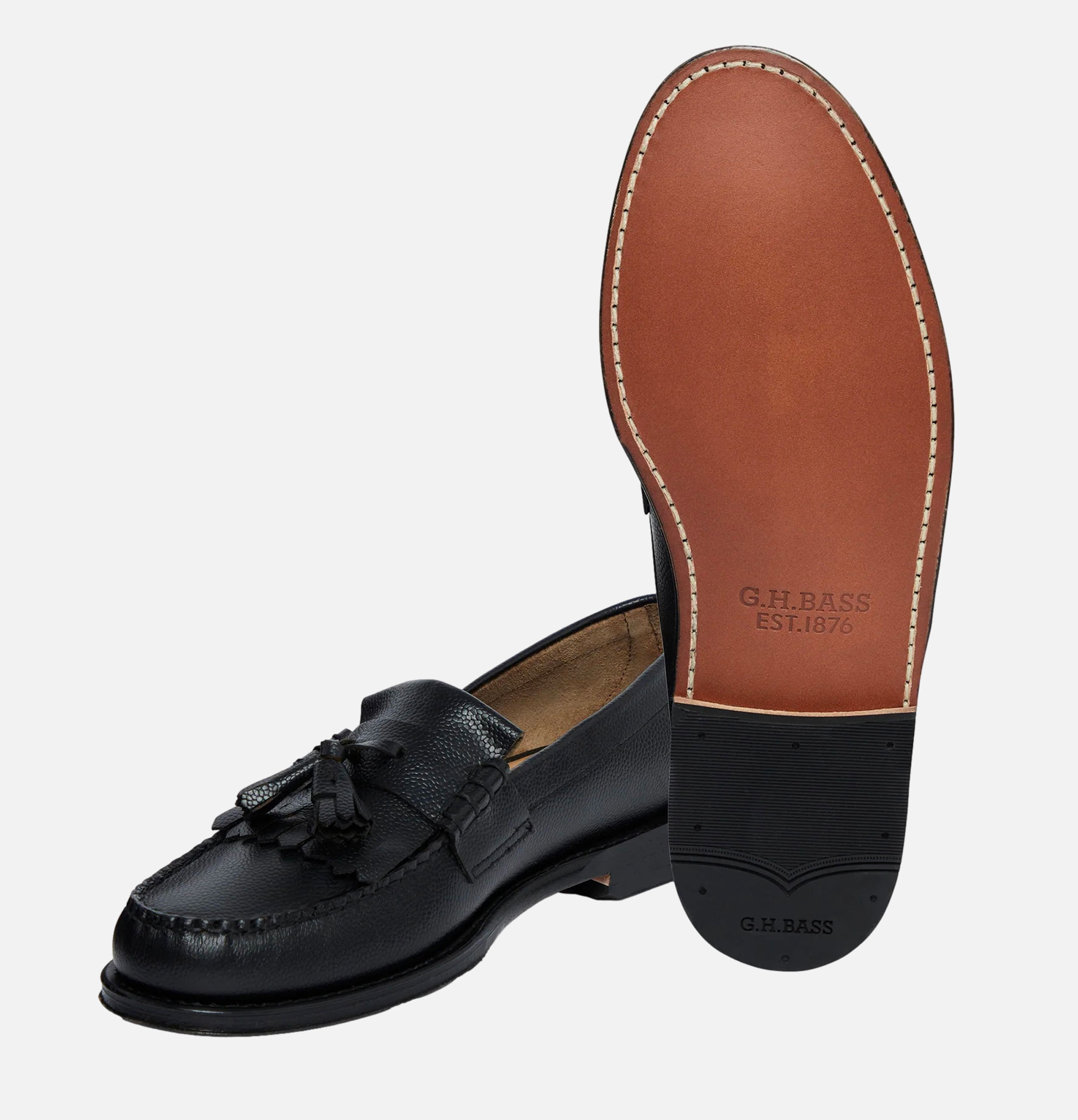 G.H Bass Weejuns Layton II Kiltie Loafers Noir