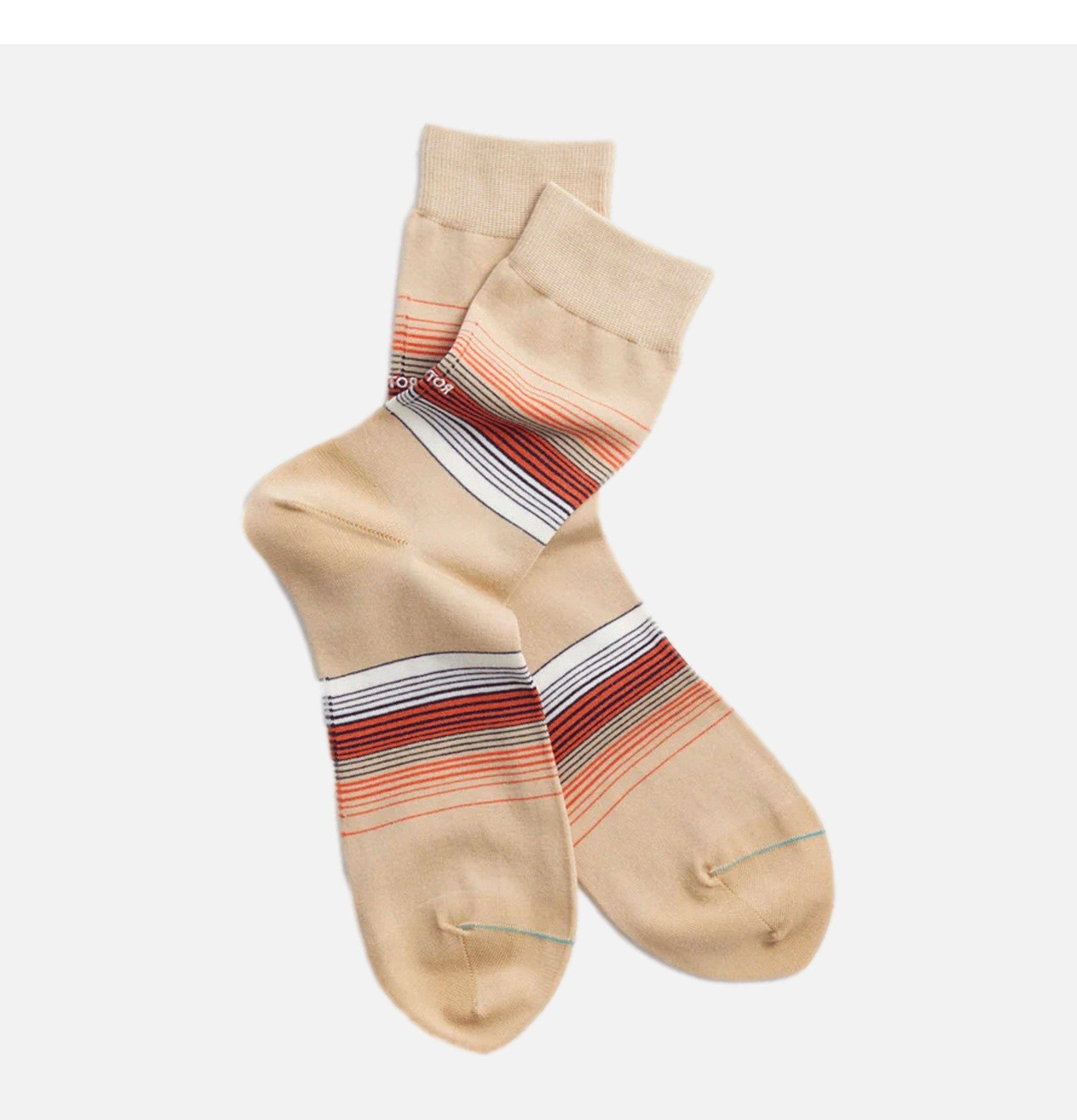 Chaussettes Rototo Horizon Stripe Beige