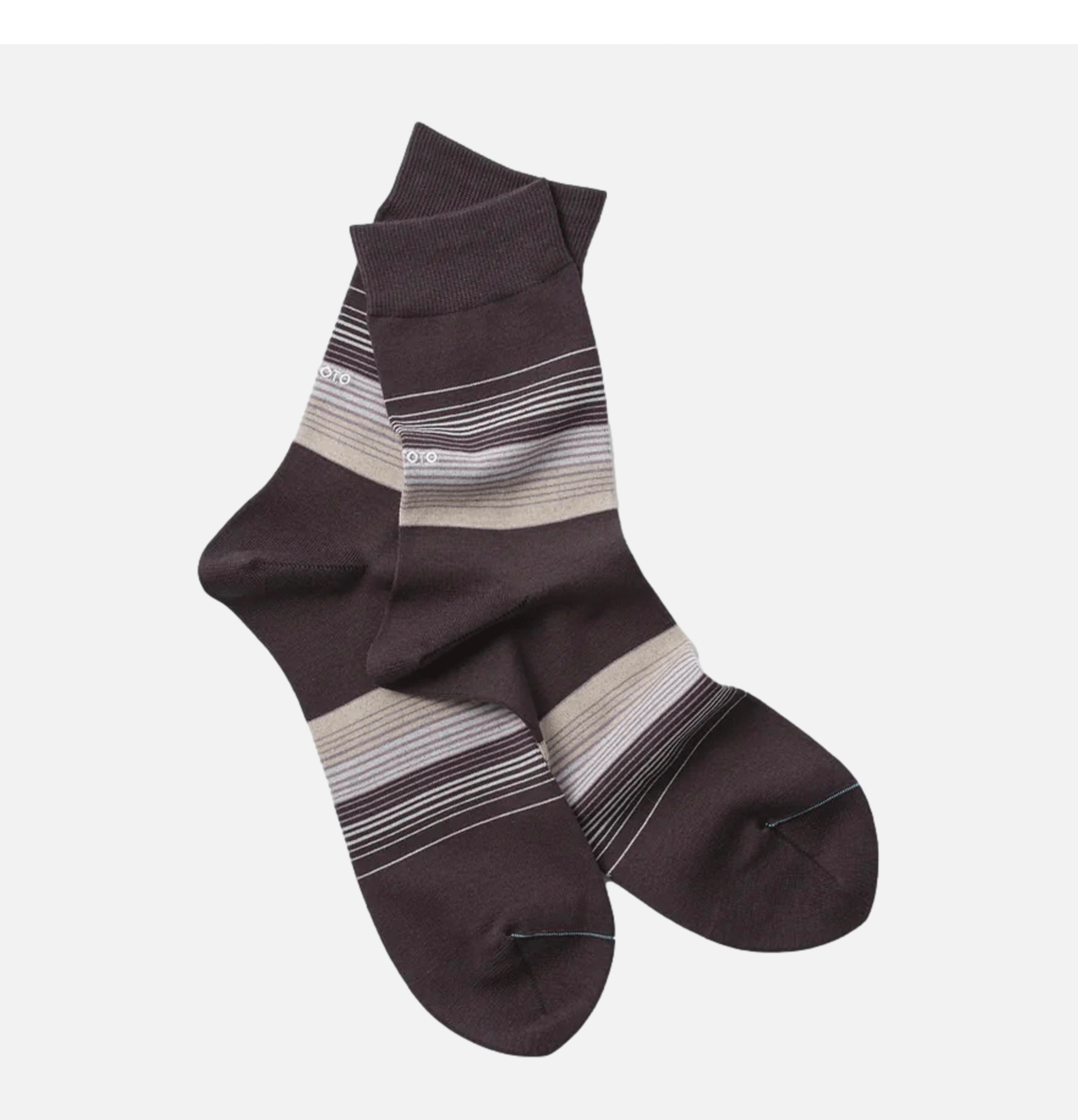 Rototo Horizon Stripe Charcoal Socks