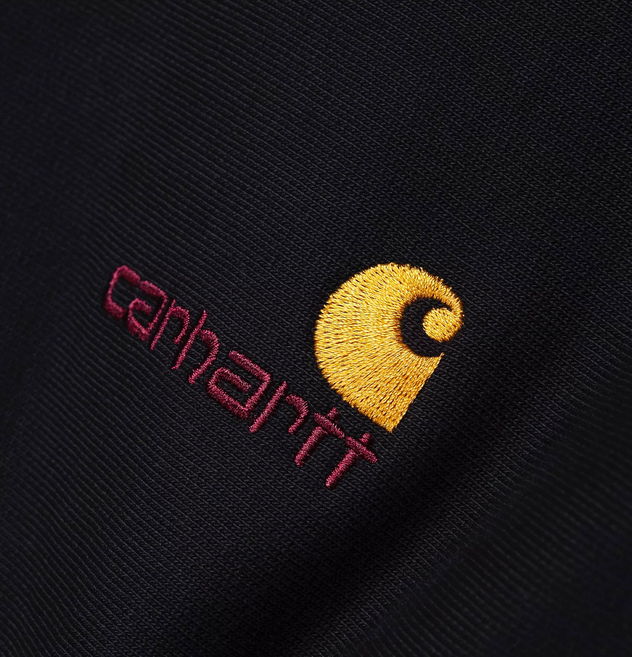 Carhartt WIP American Scrip Half Zip Noir