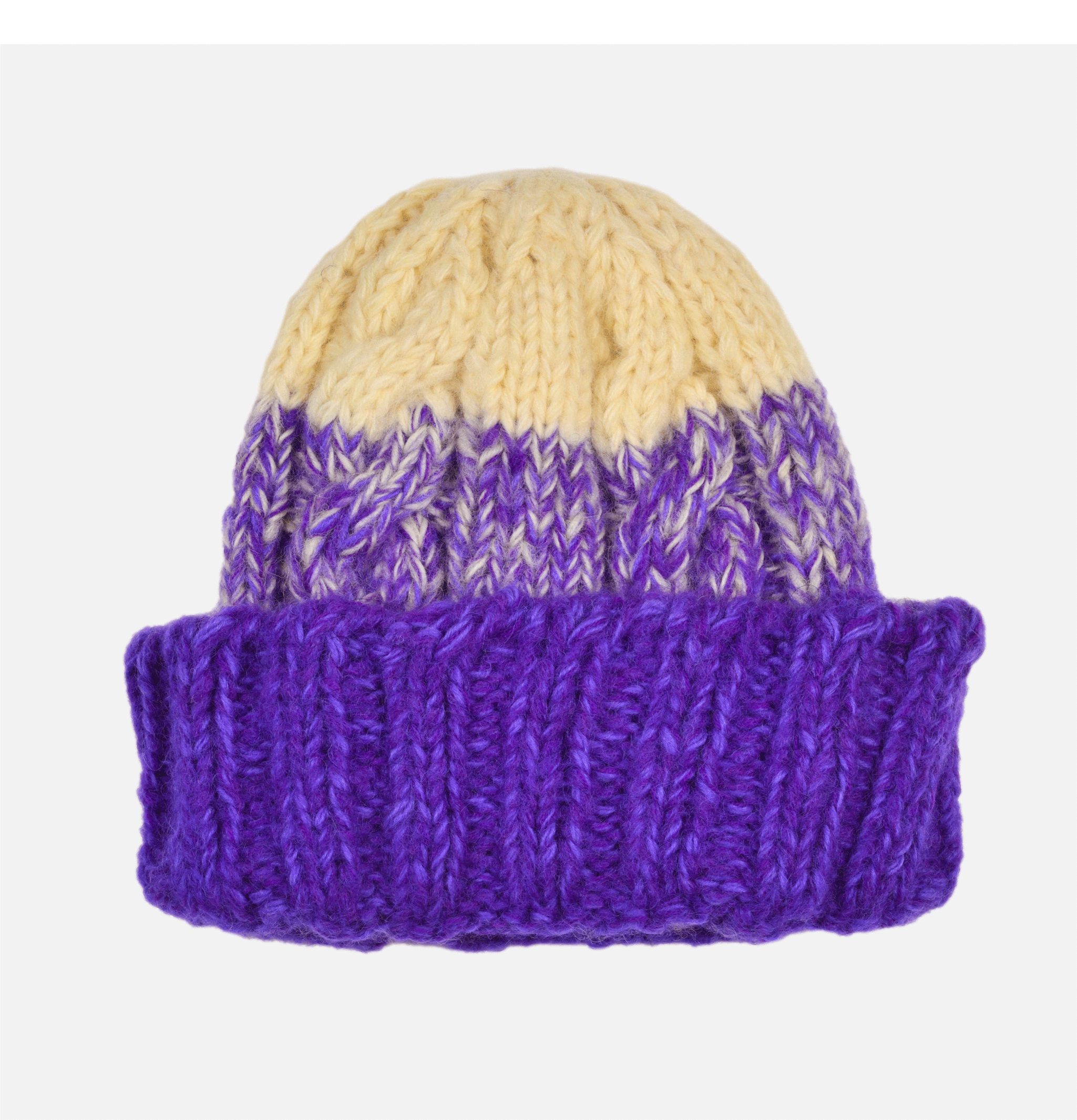 Hand Knit Fisherman Purple