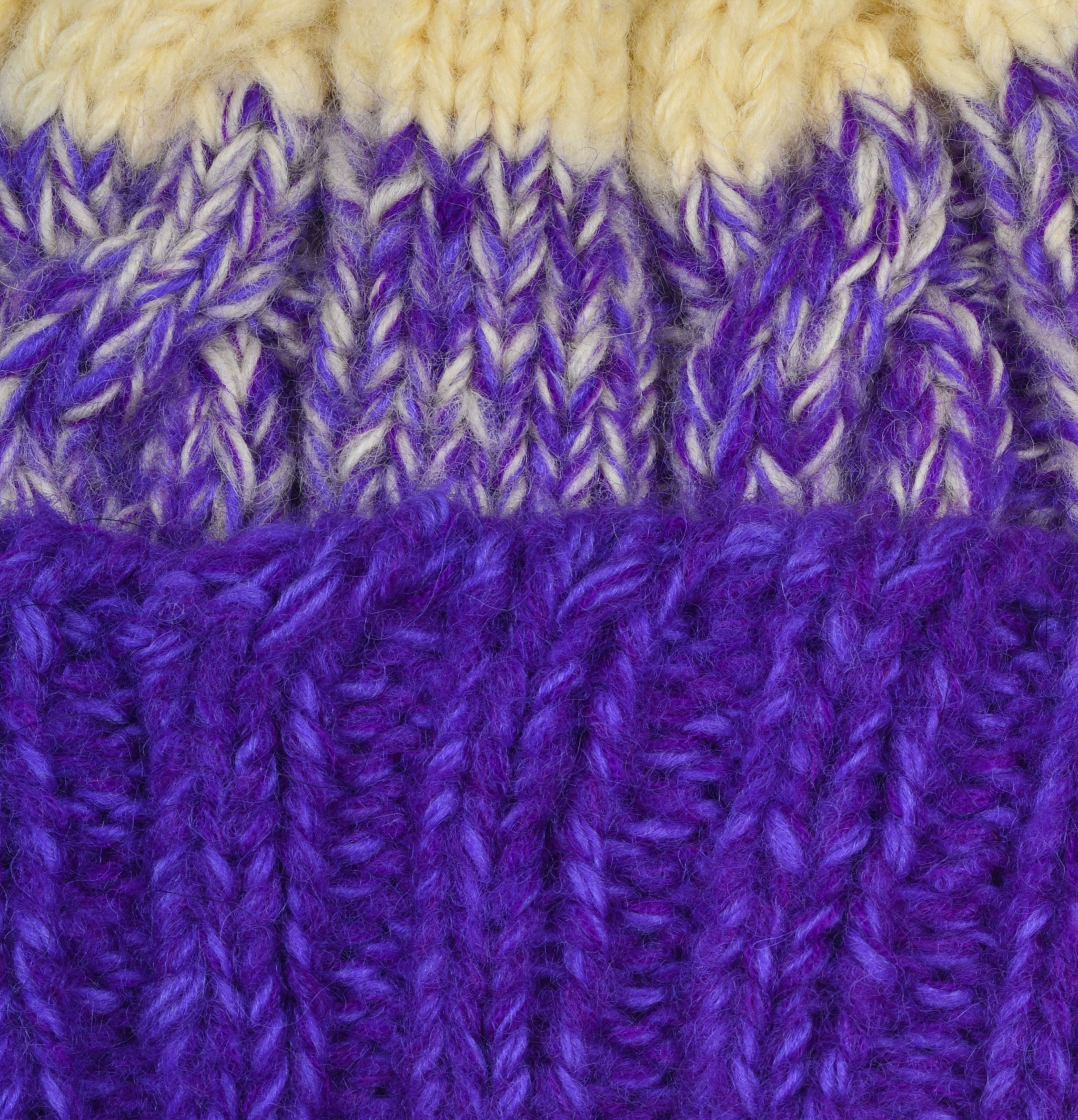 Hand Knit Fisherman Purple