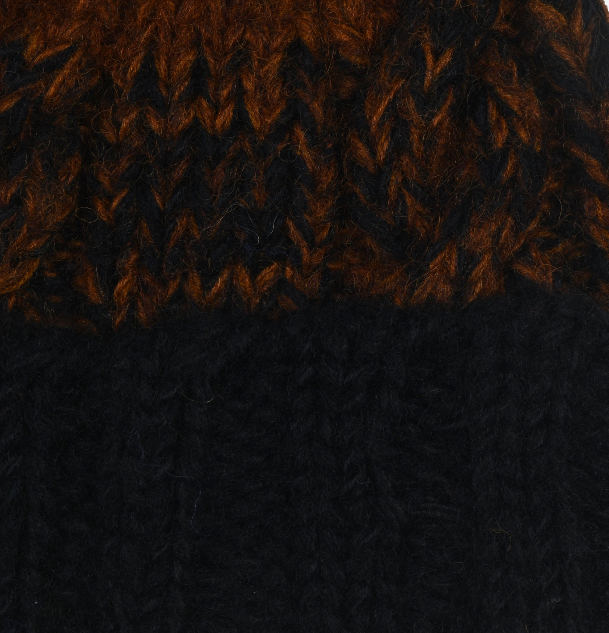 Hand Knit Fisherman Black