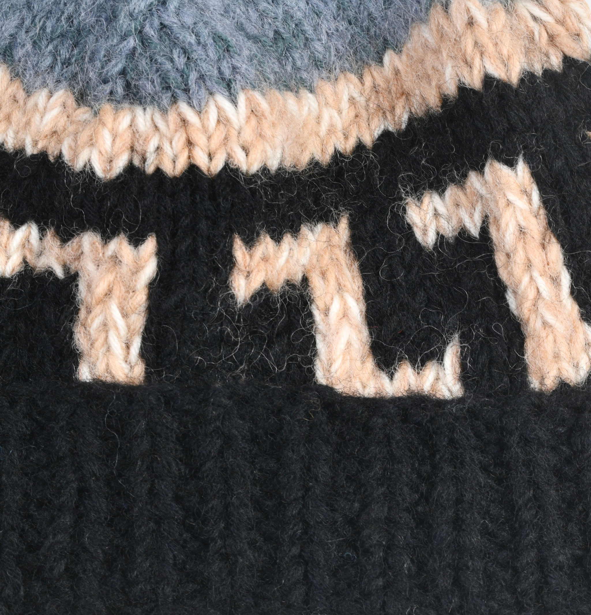 Handknit Pattern Black