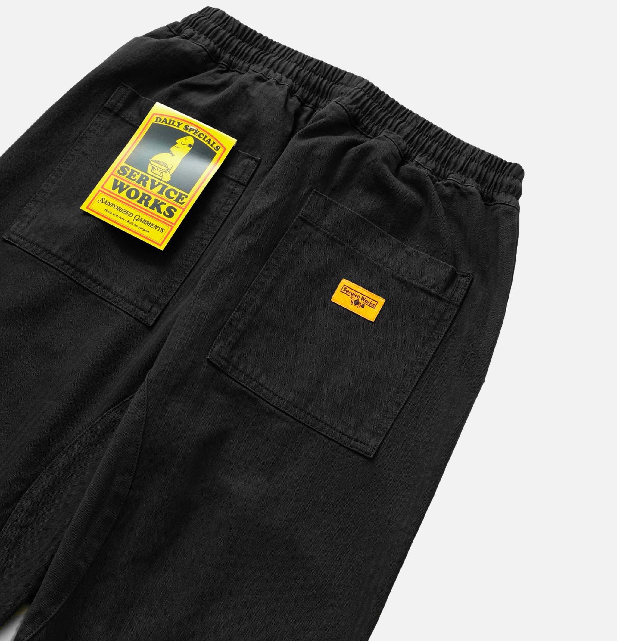 Chef Pant Herringbone Black