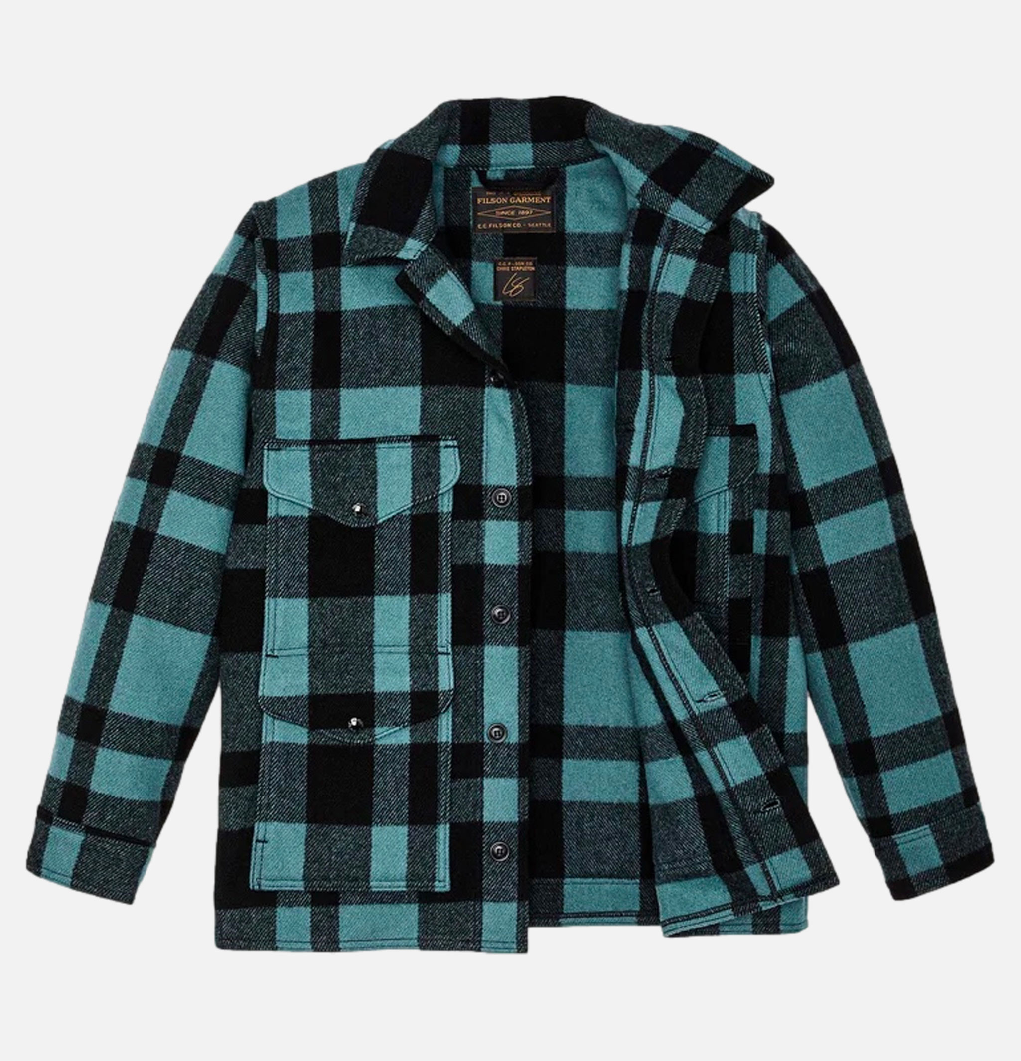 Filson Mackinaw Cruiser Wool Faded Blue