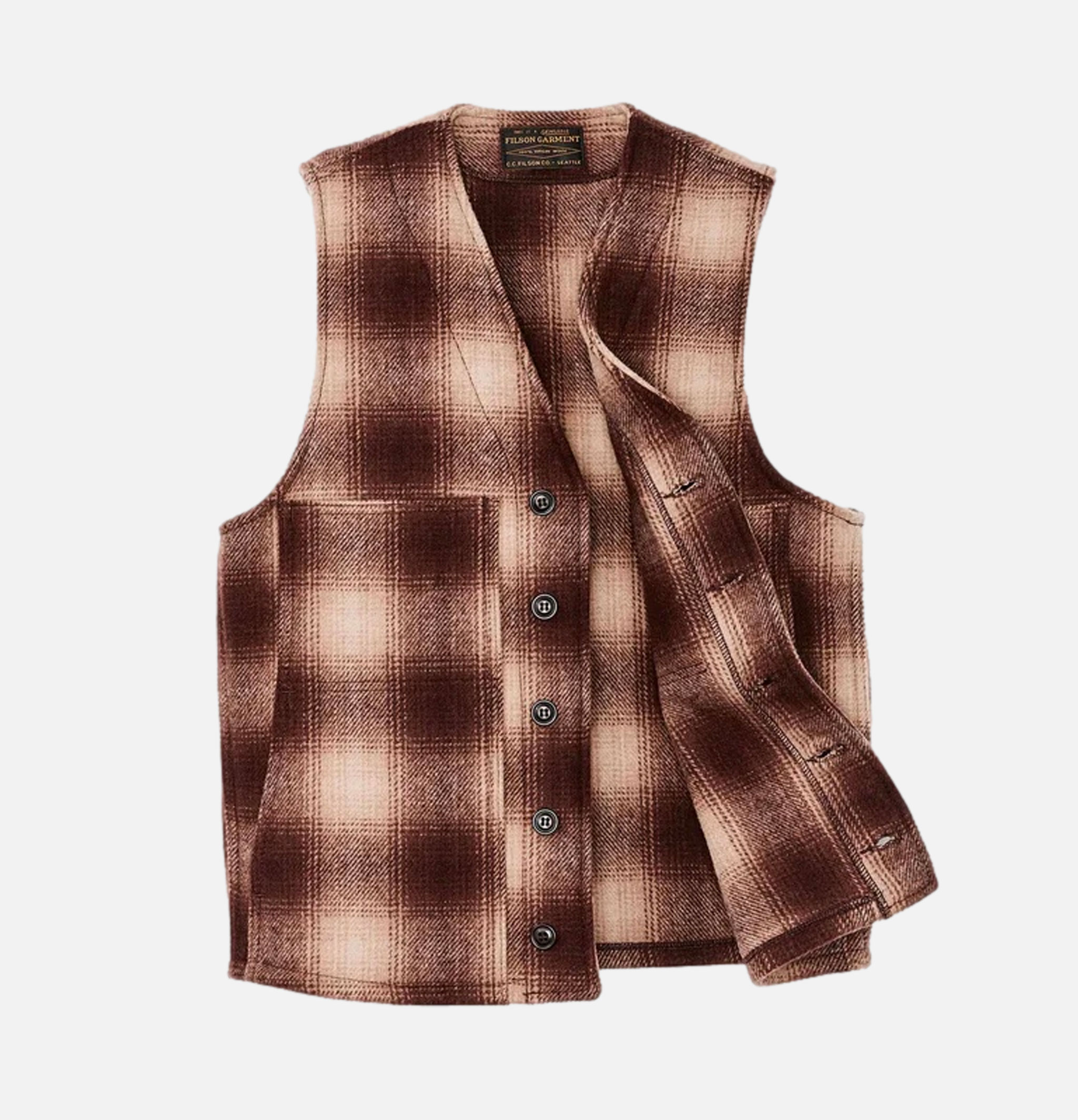 Filson - Gilet en laine Mackinaw - Marron Tan