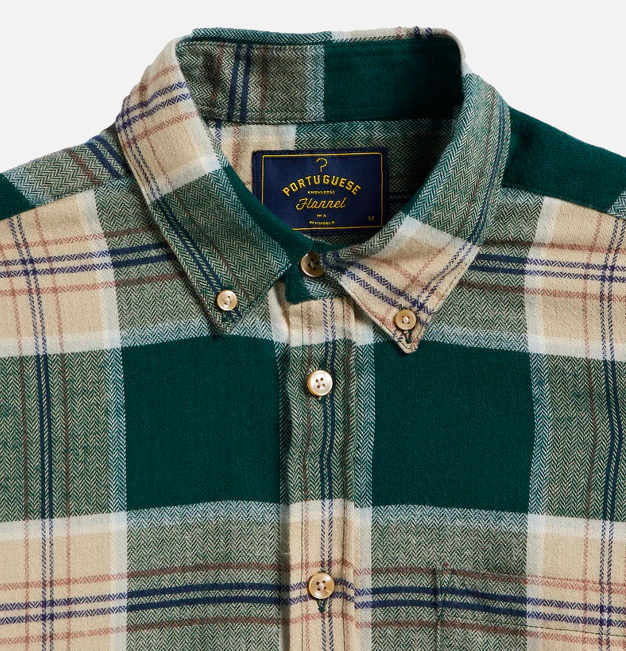 Portuguese Flannel Fence Shirt Green