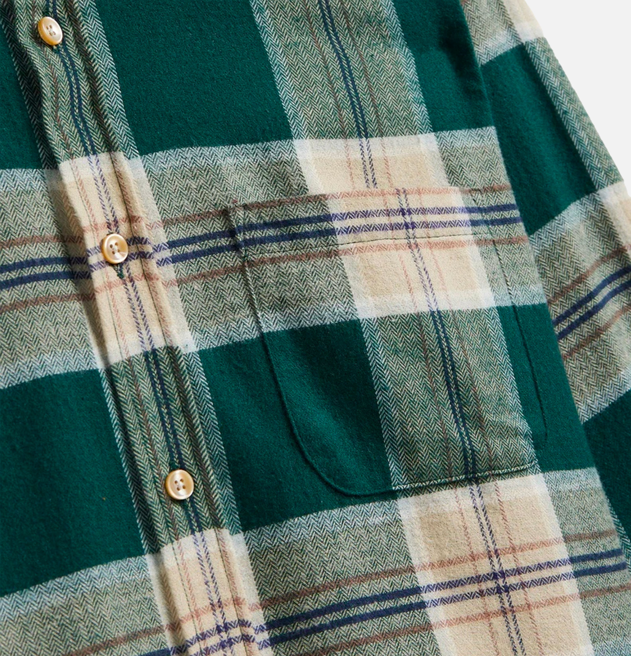 Portuguese Flannel Fence Shirt Green