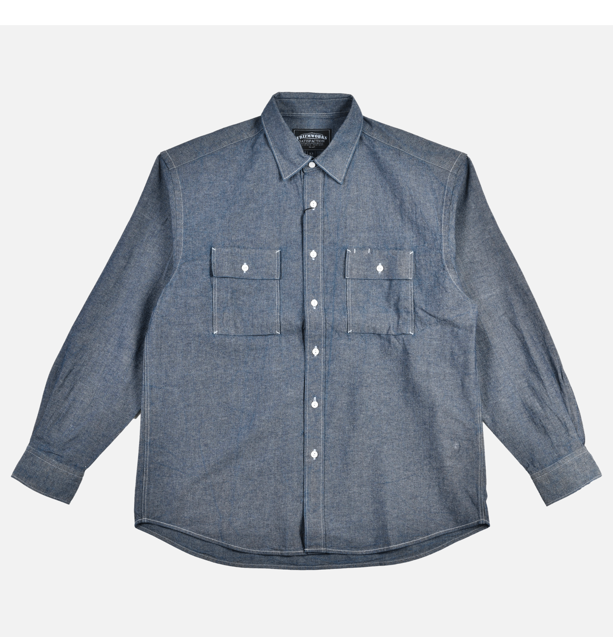 Cigarette Chambray Shirt Blue