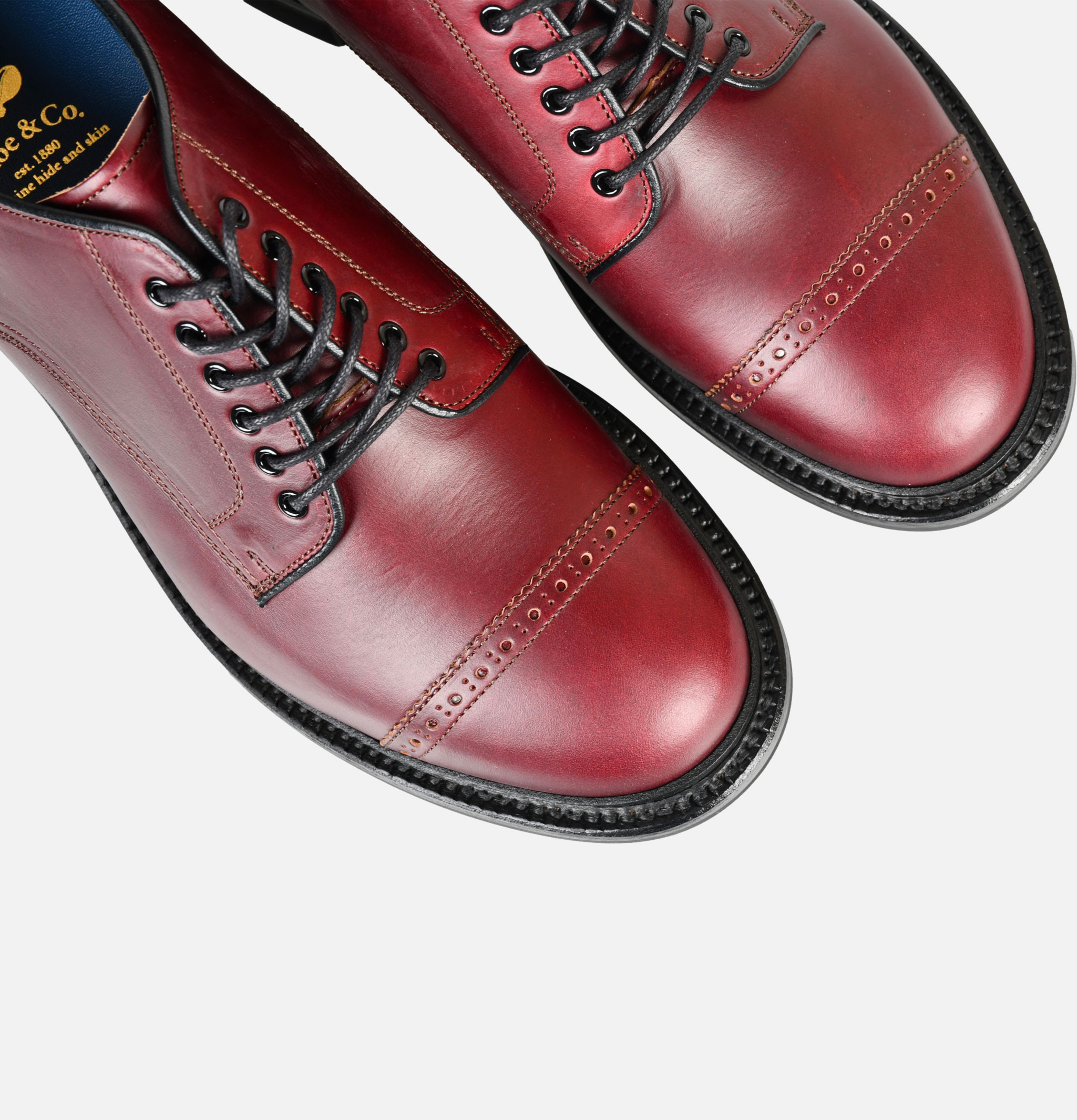 Chaussures Regal Shoe & Co x Royalcheese Cap-toe Horween Burgundy