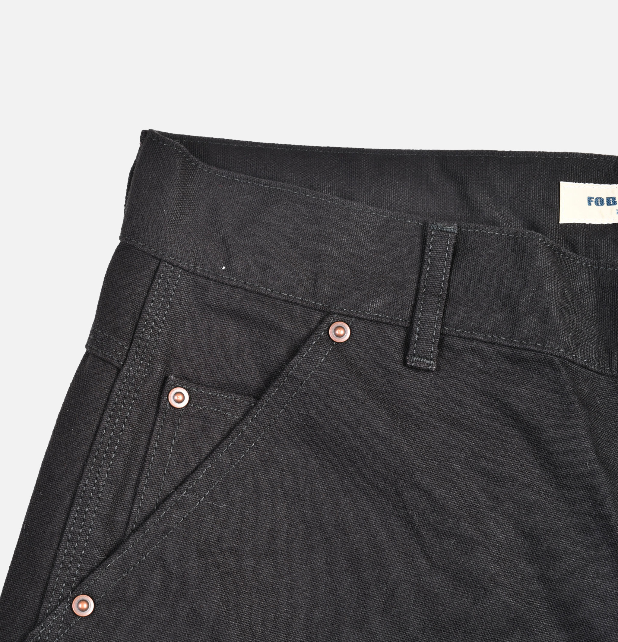 FOB Factory F0530 Cotton Duck Work Pants Noir