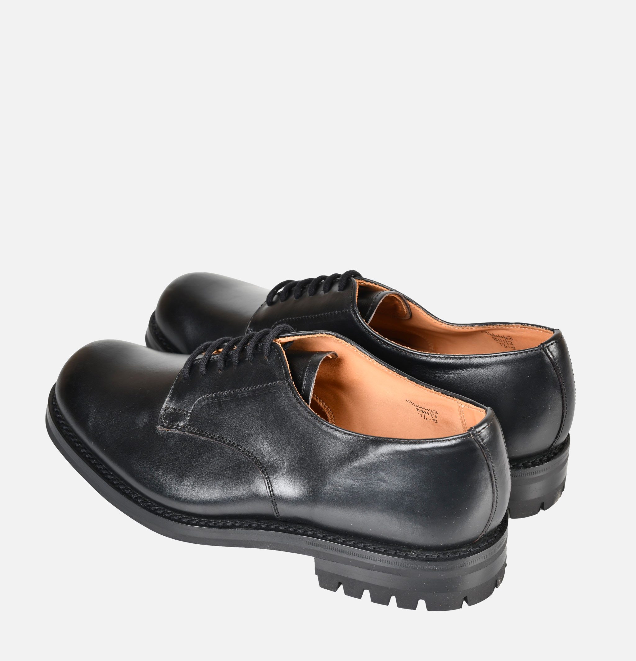 Trickers Officer Derbies Black Horween Cxl