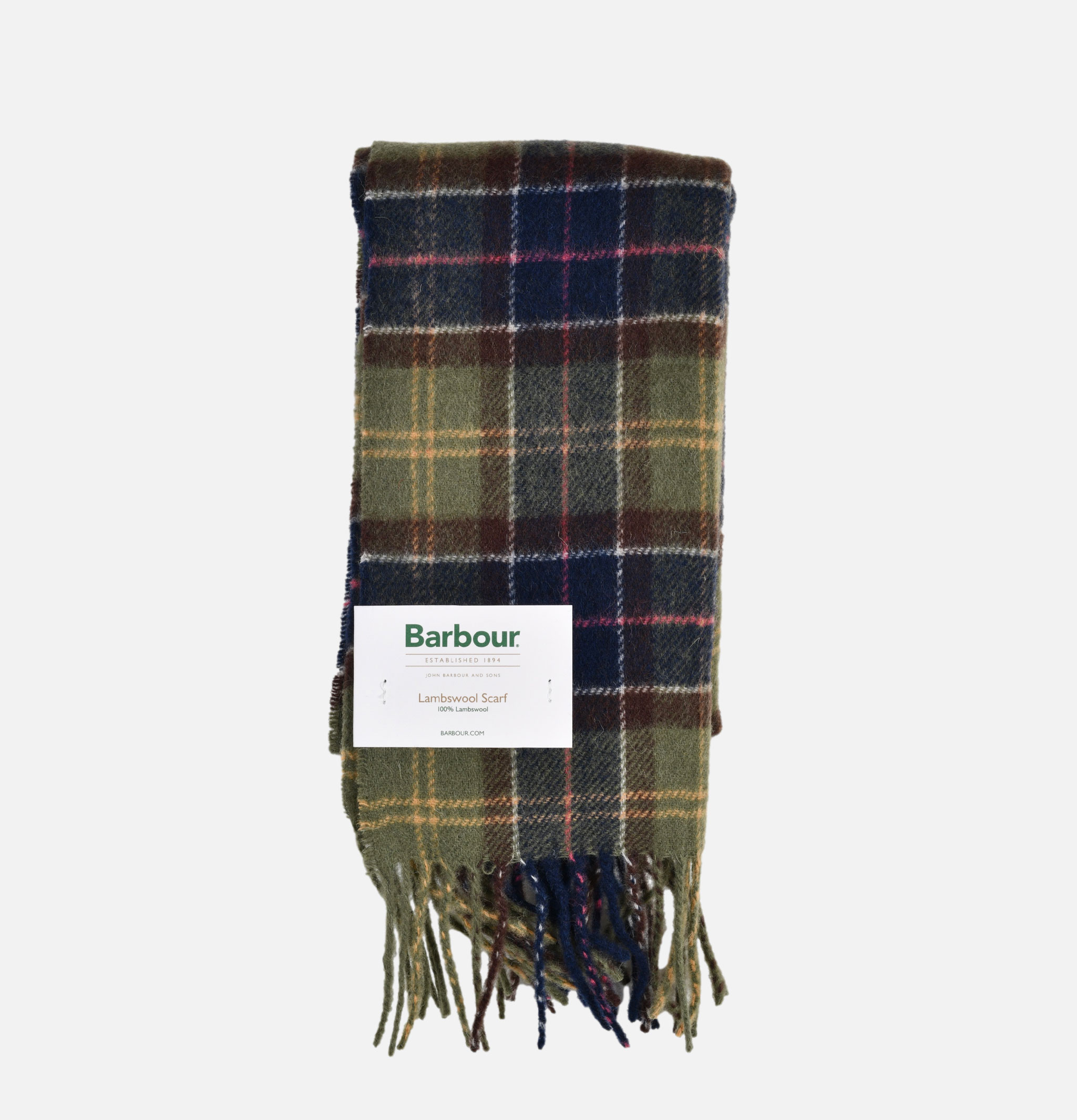 Echarpe Barbour Lambswool Tartan Green