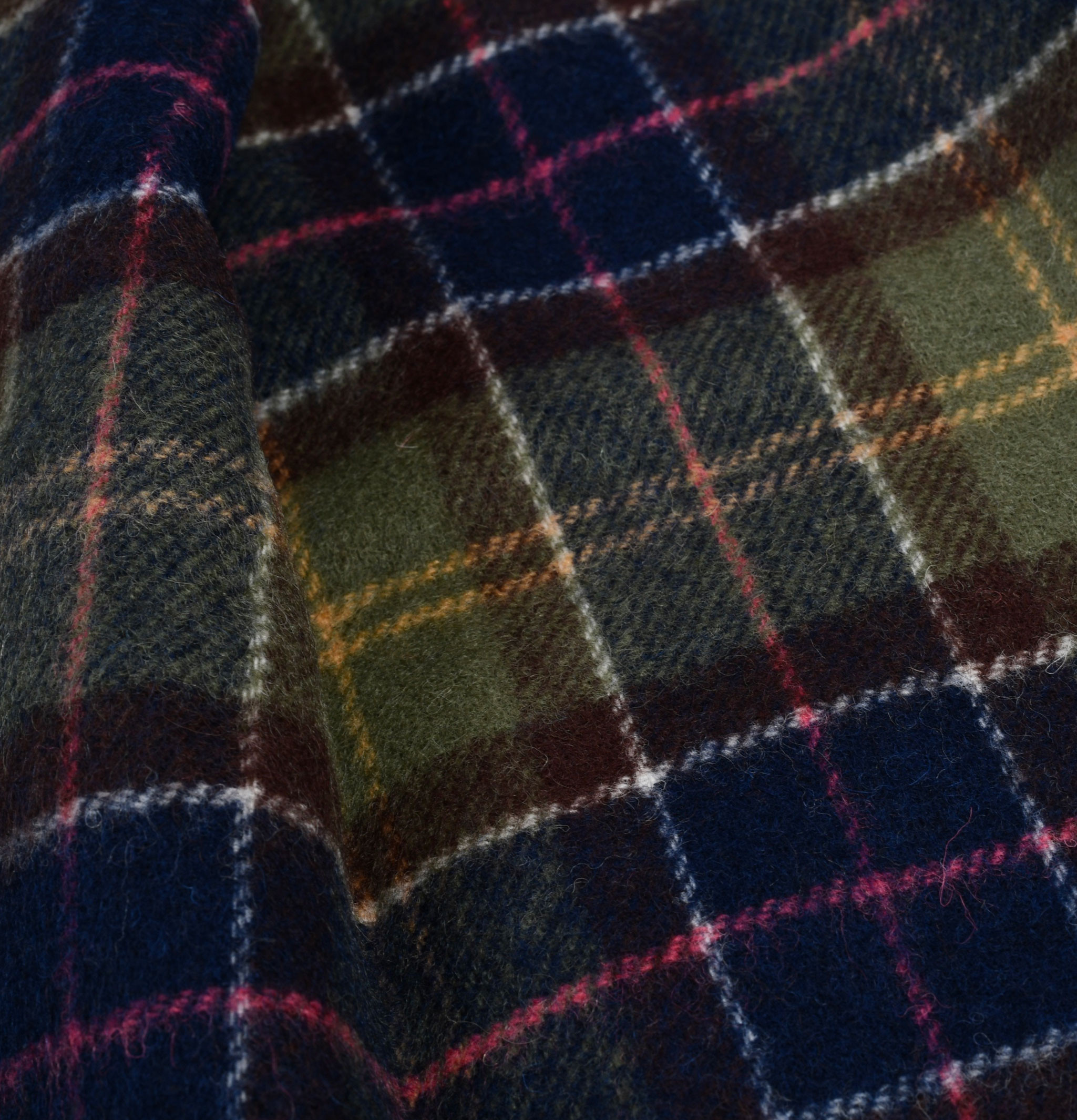 Echarpe Barbour Lambswool Tartan Green