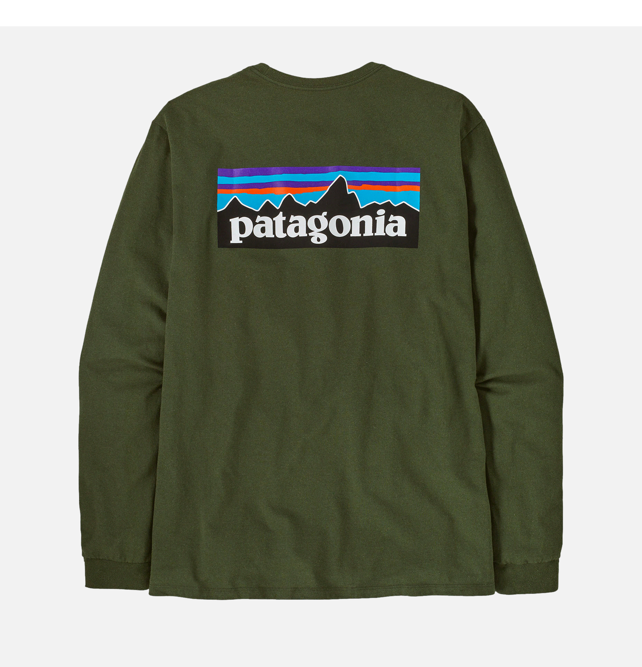 T-Shirt Patagonia P6 Logo Longsleeve Pinegreen