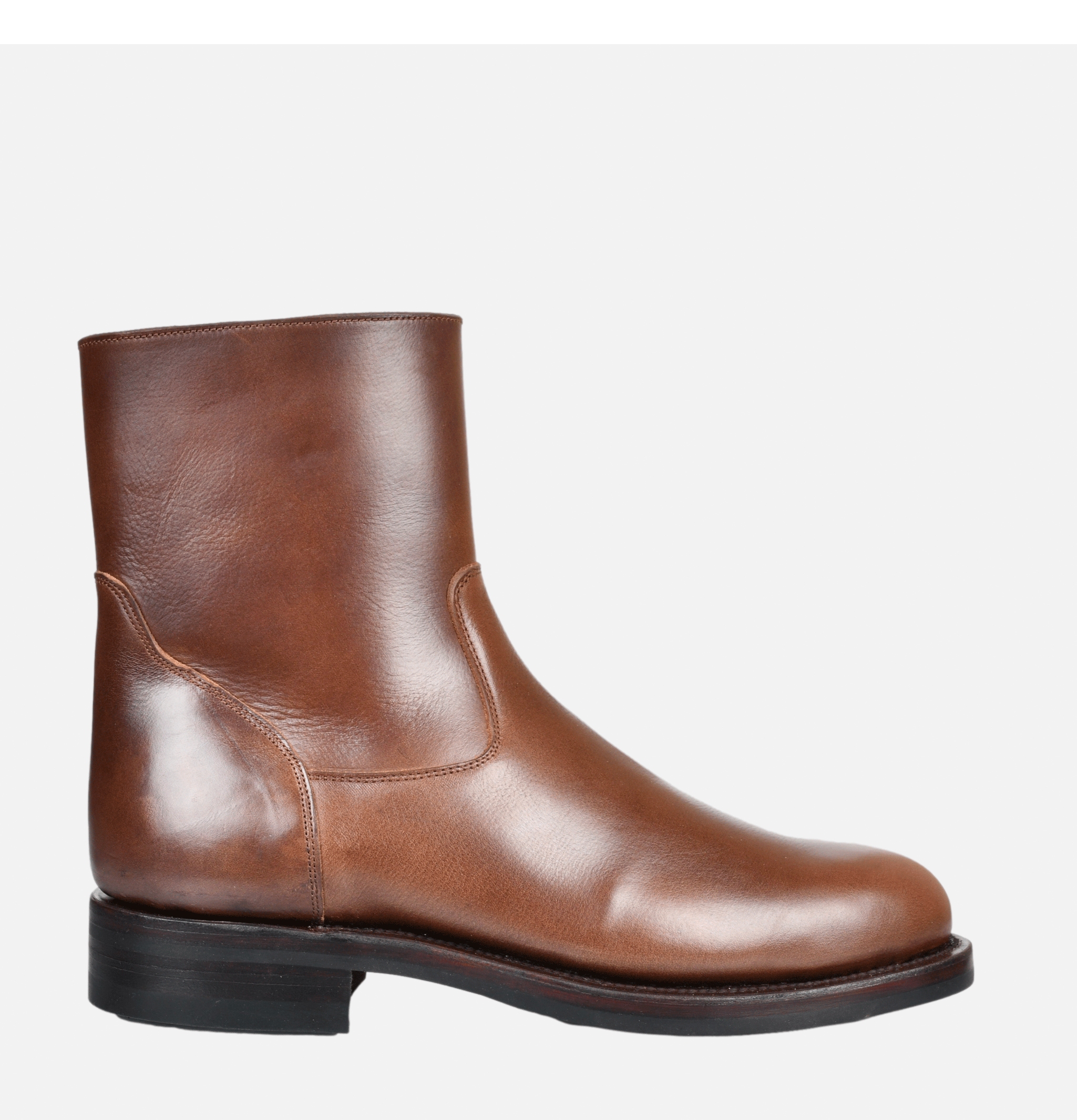 Unmarked Zip Boots Full Brown