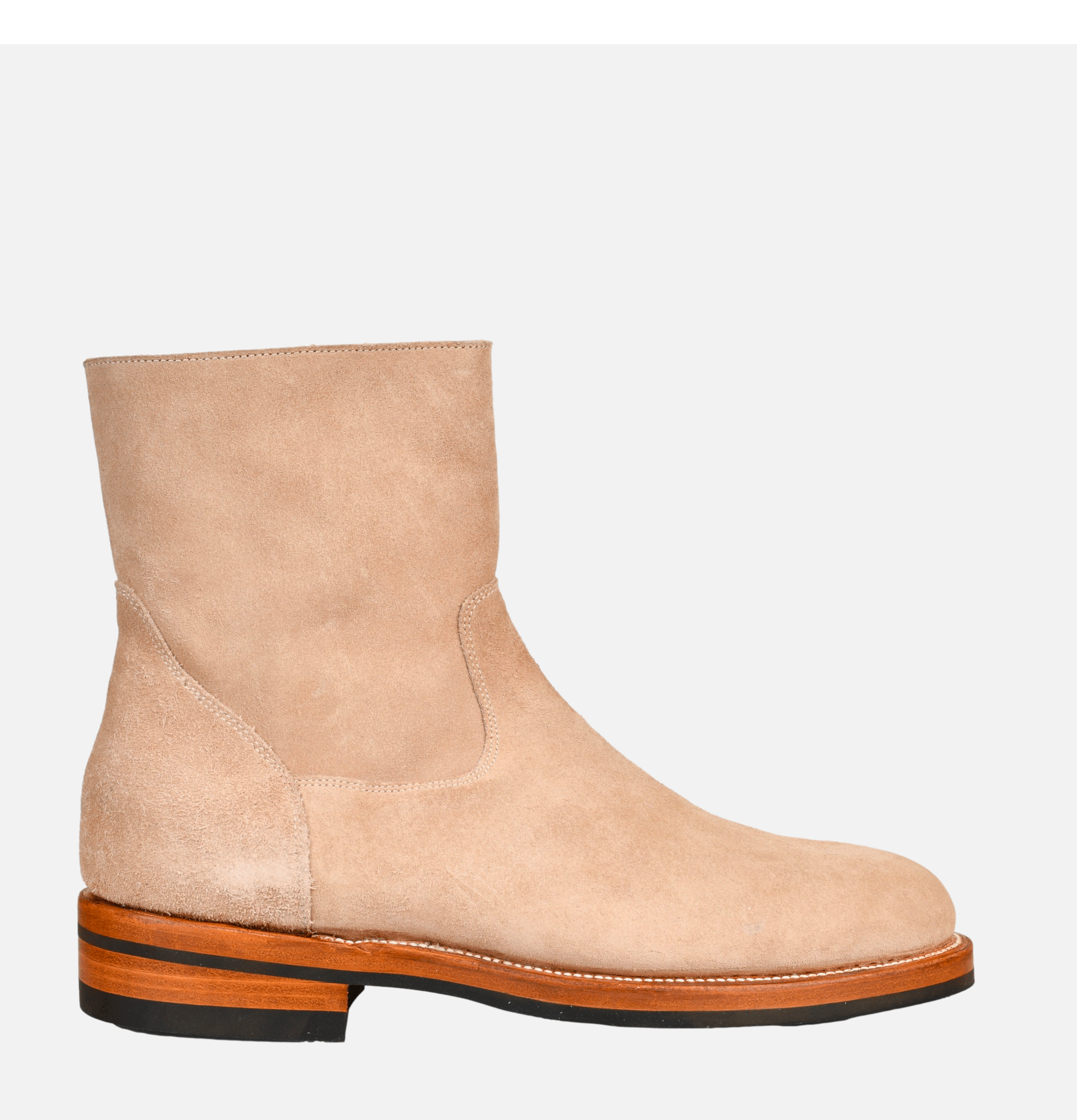 Unmarked Zip Boots Dark Sand