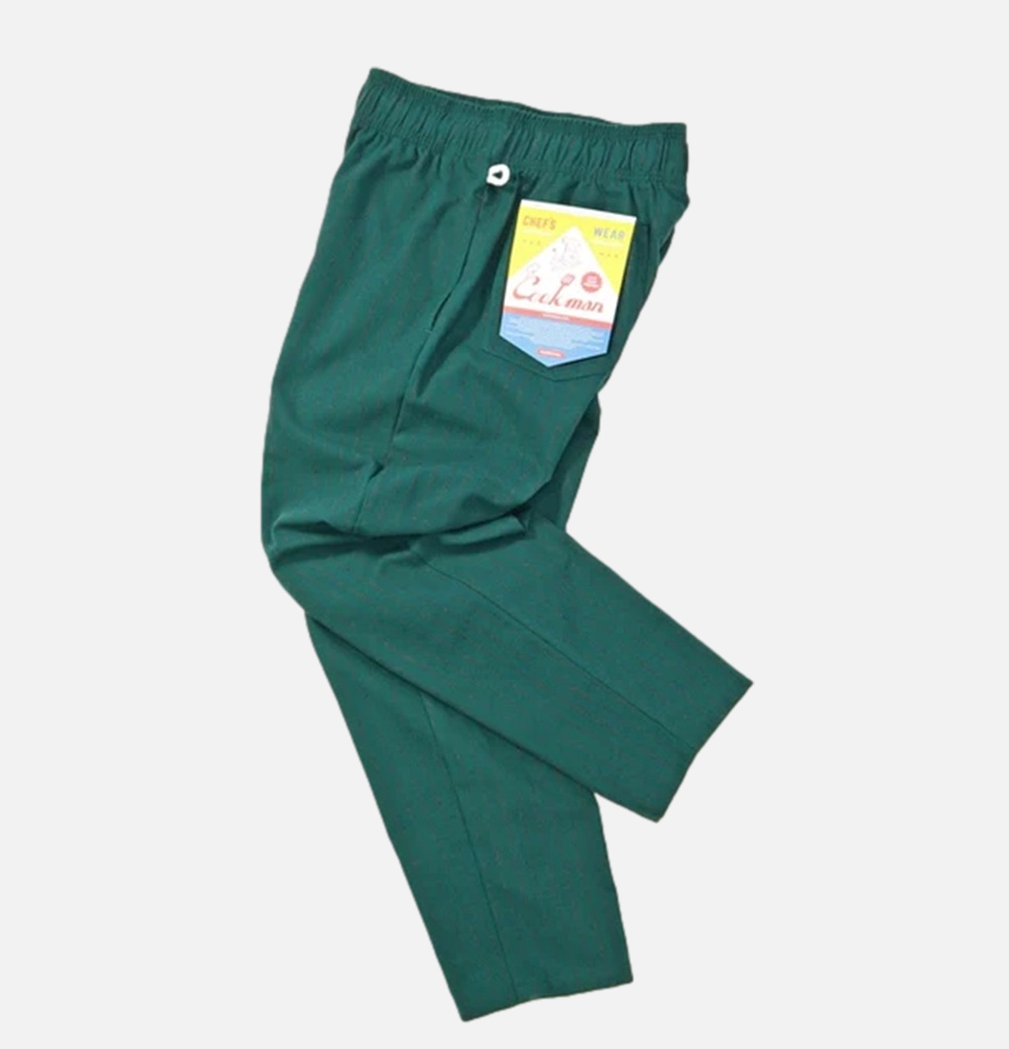 Cookman Pantalon de chef - Light Tweed Stripe Green