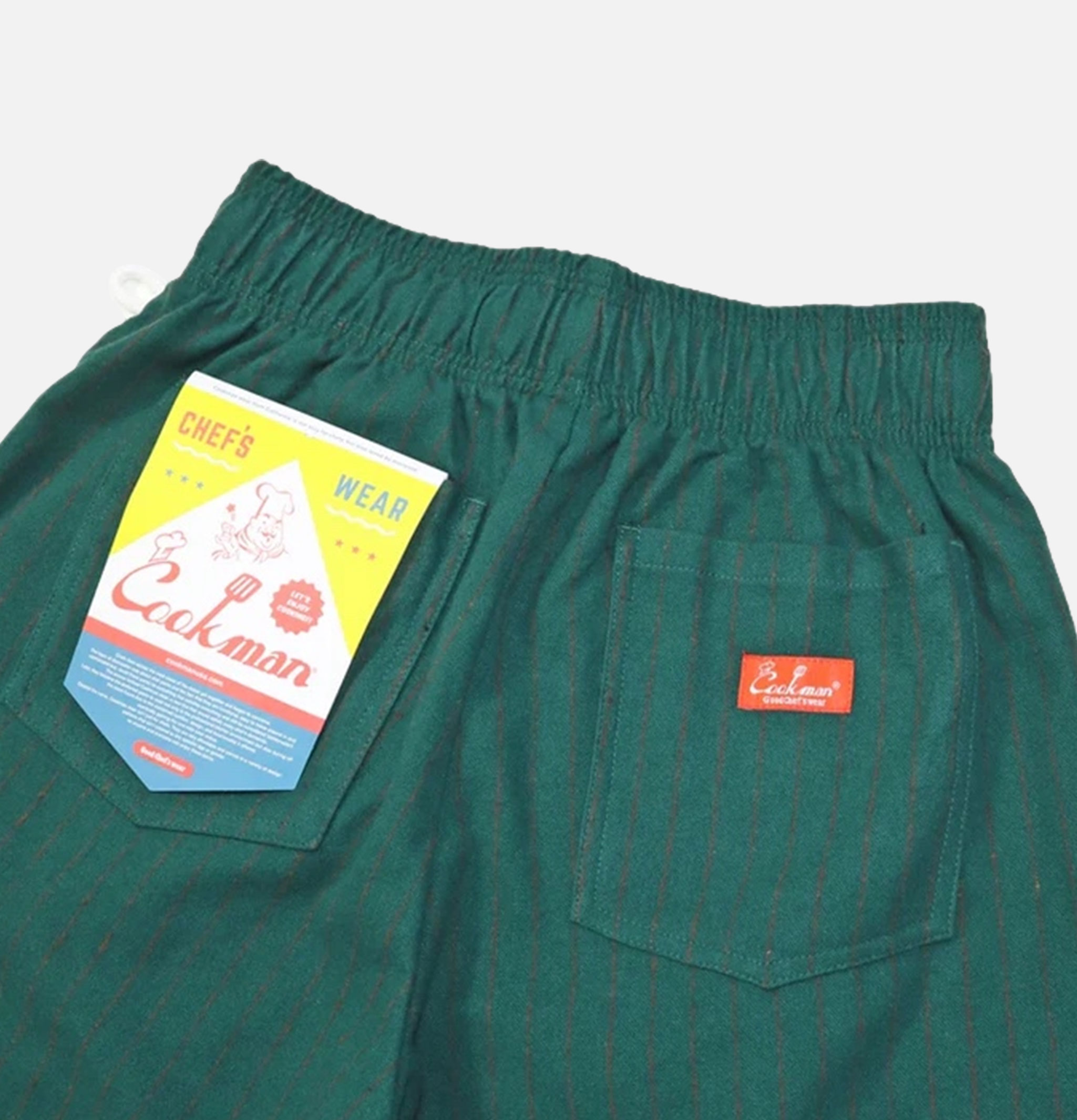 Cookman Pantalon de chef - Light Tweed Stripe Green