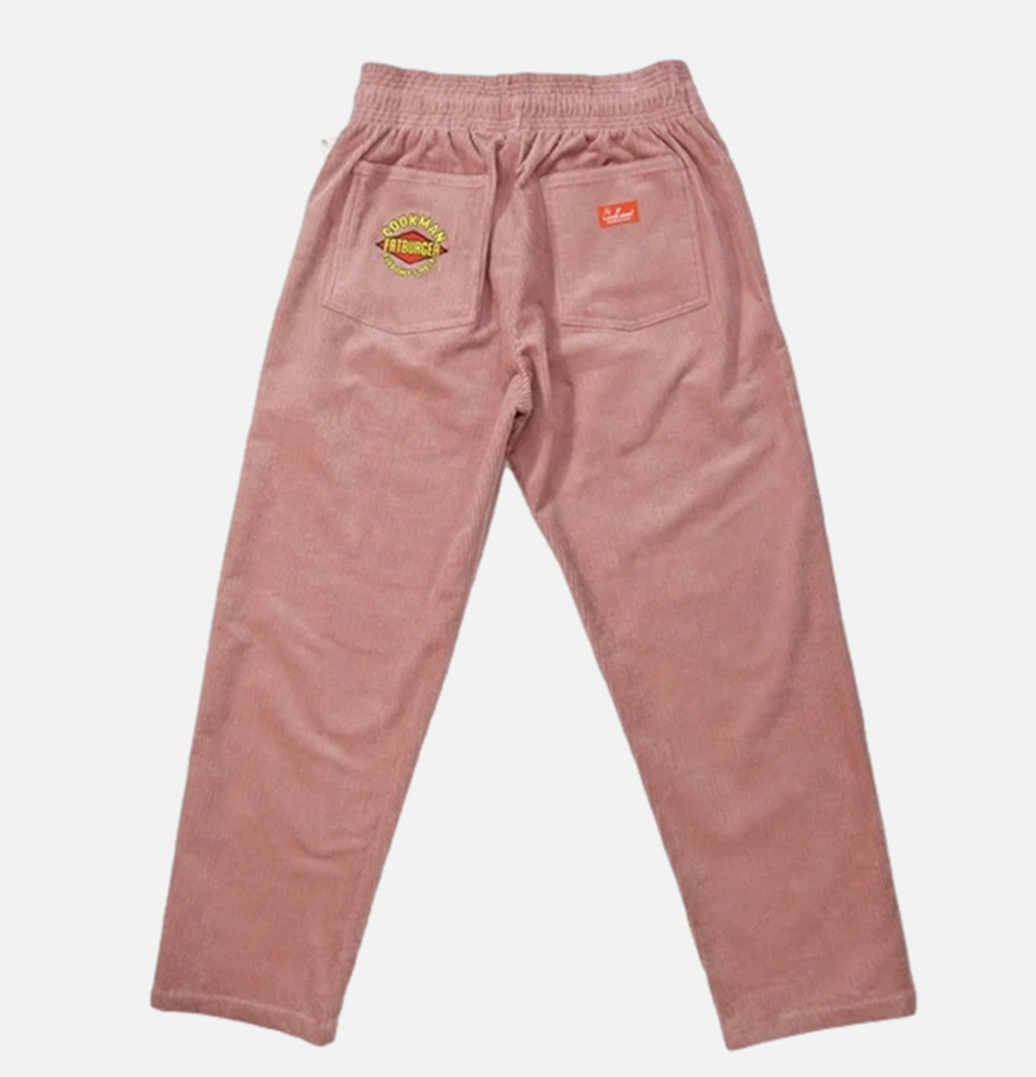 Fatburger x Cookman Collaboration Chef Pants - Semiwide Corduroy FAT Pink