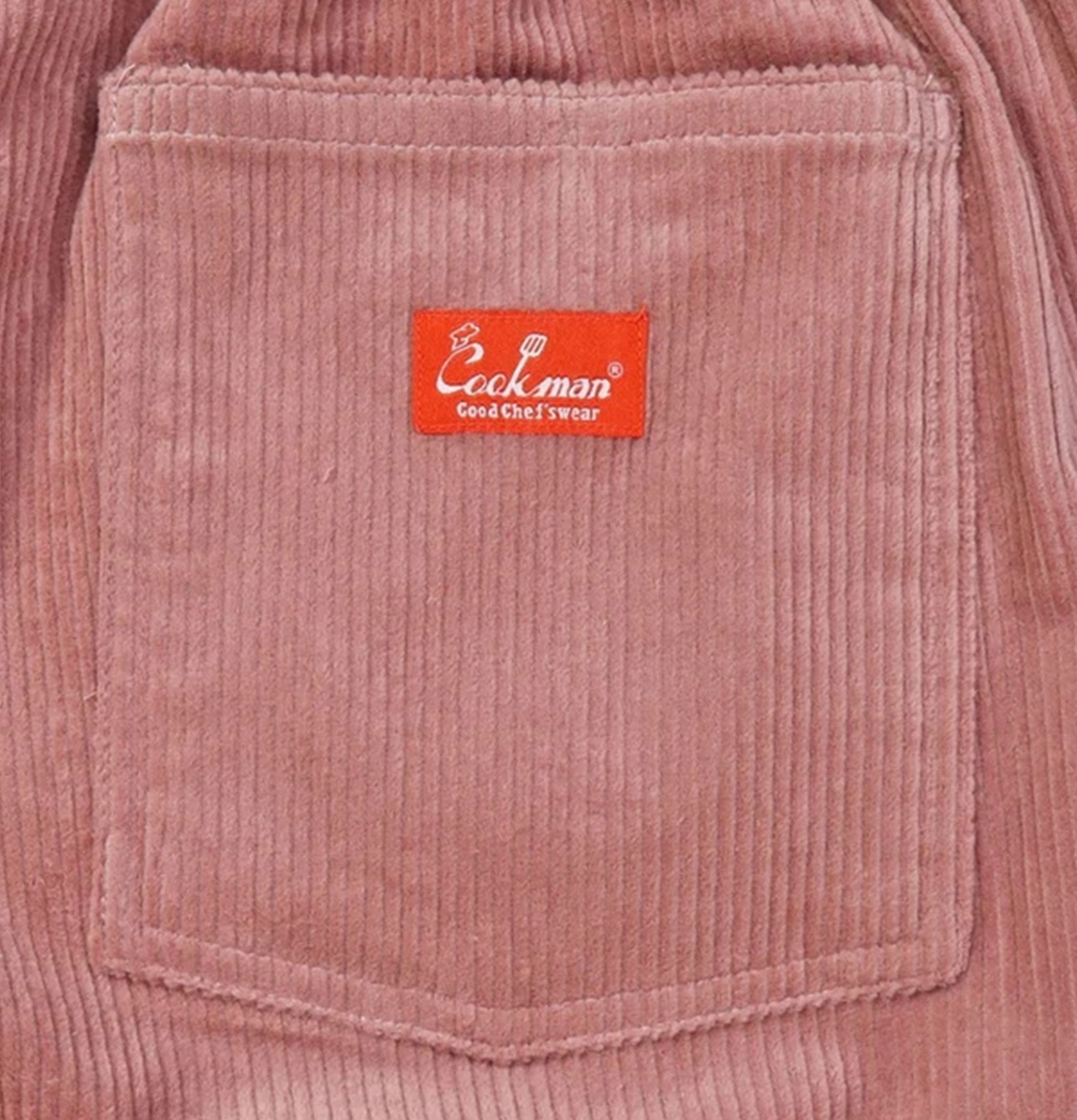 Fatburger x Cookman Collaboration Chef Pants - Semiwide Corduroy FAT Pink