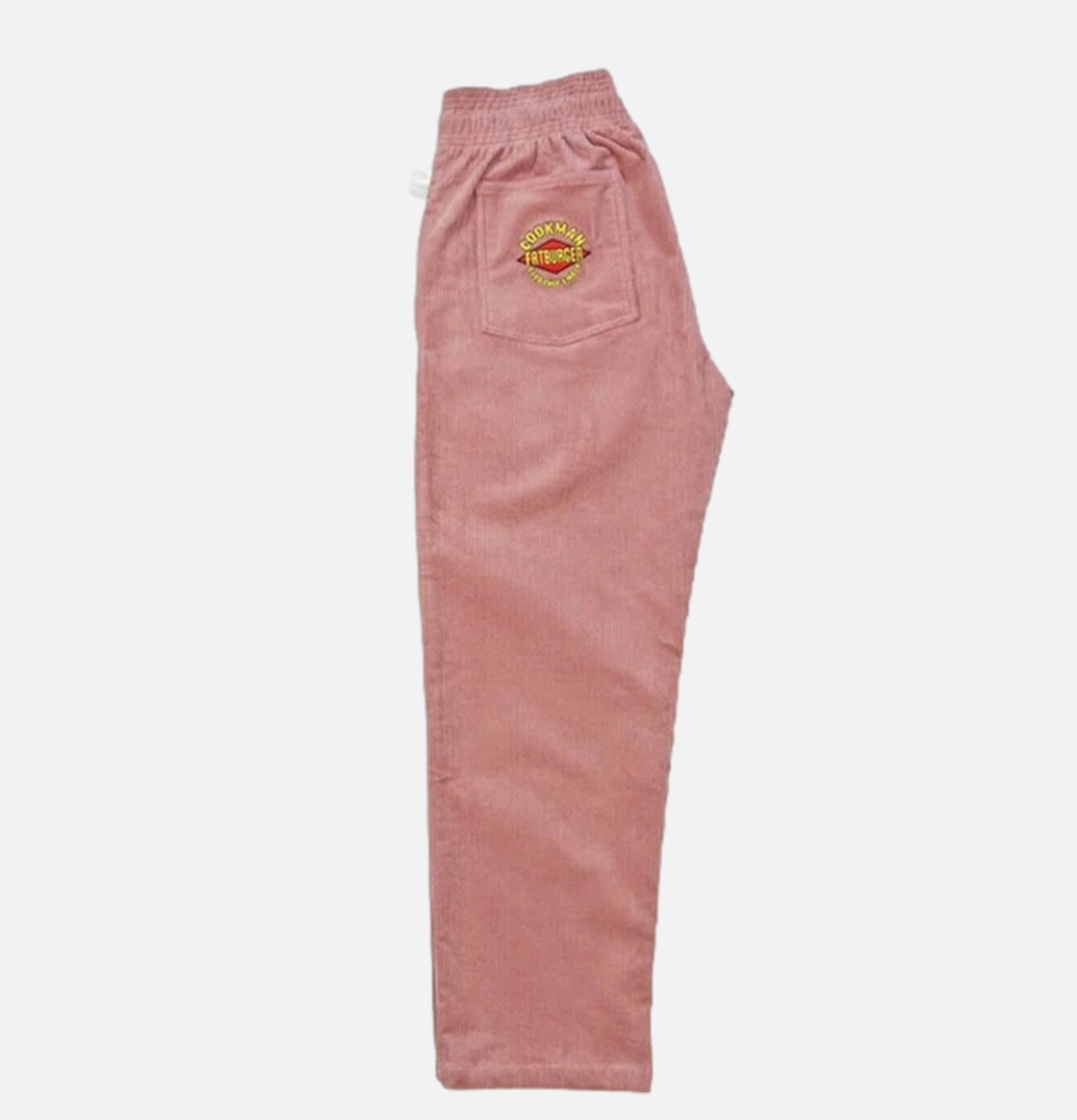 Fatburger x Cookman Collaboration Chef Pants - Semiwide Corduroy FAT Pink