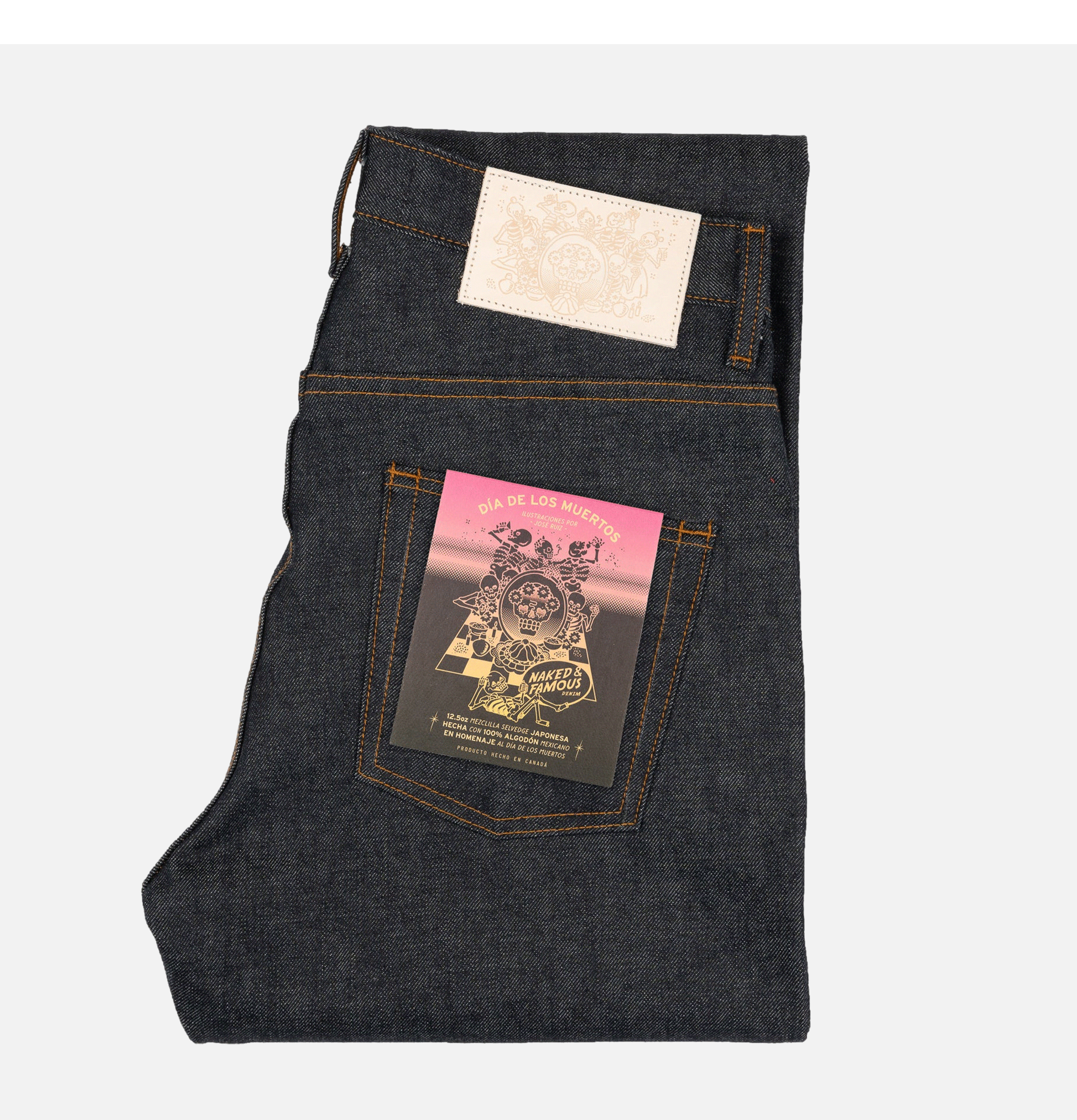 Naked & Famous Jeans Dia De Los Muertos Selvedge - True Guy Fit