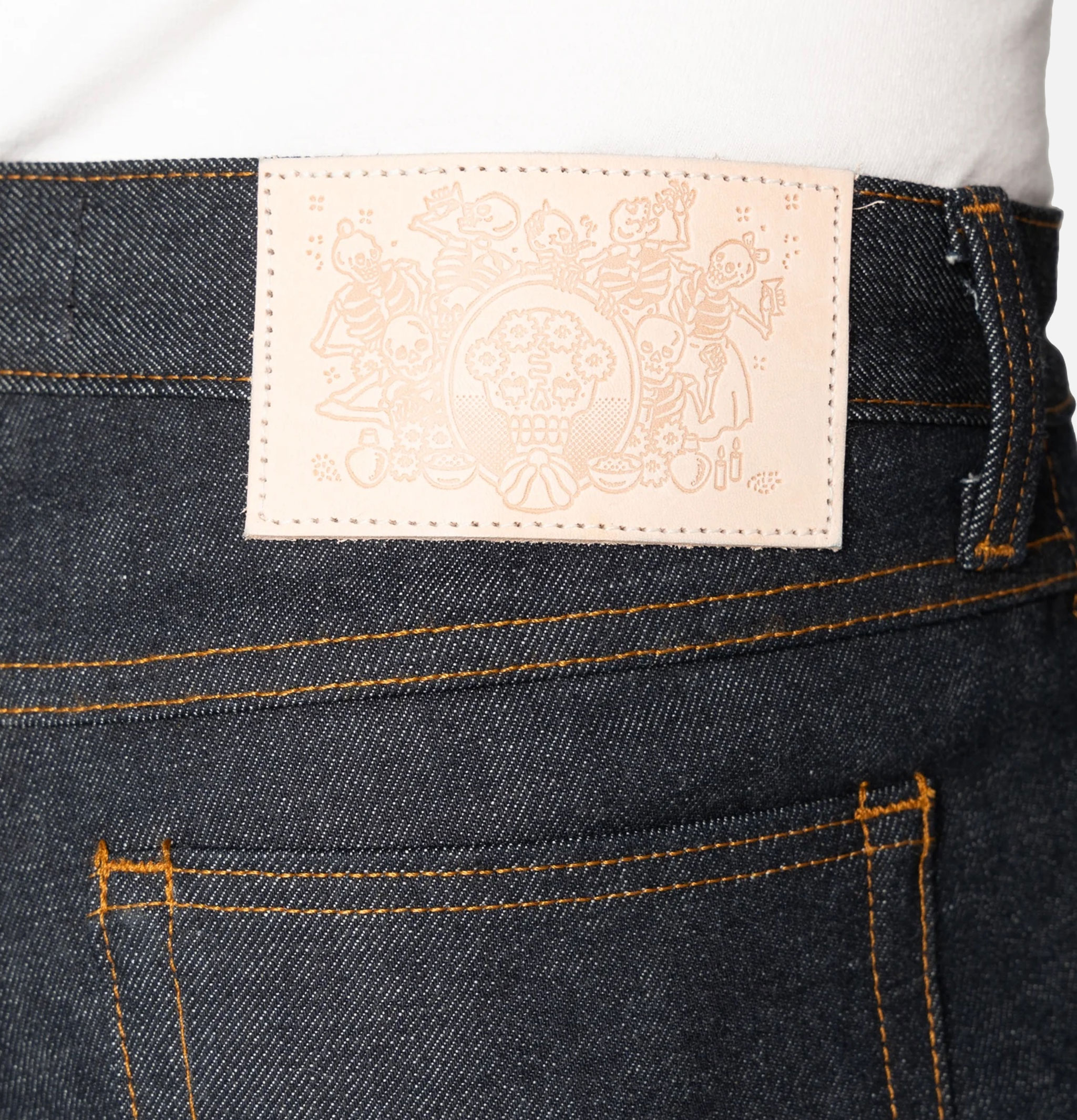 Naked & Famous Jeans Dia De Los Muertos Selvedge - True Guy Fit