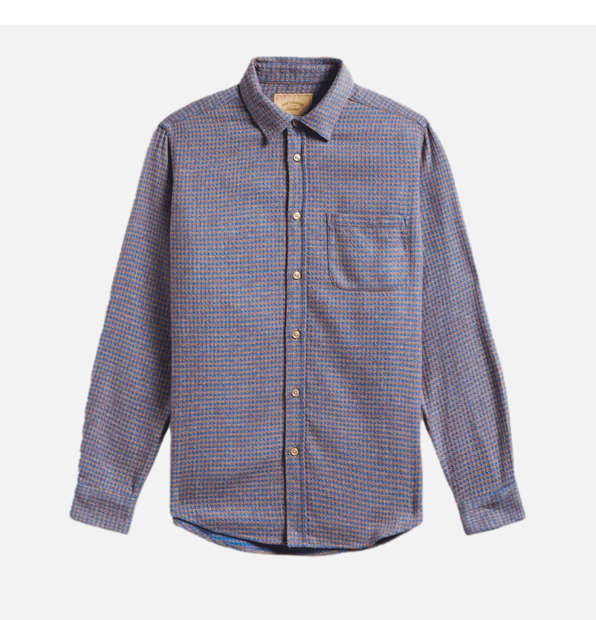 Chemise Portuguese Flannel Abstract Bleu